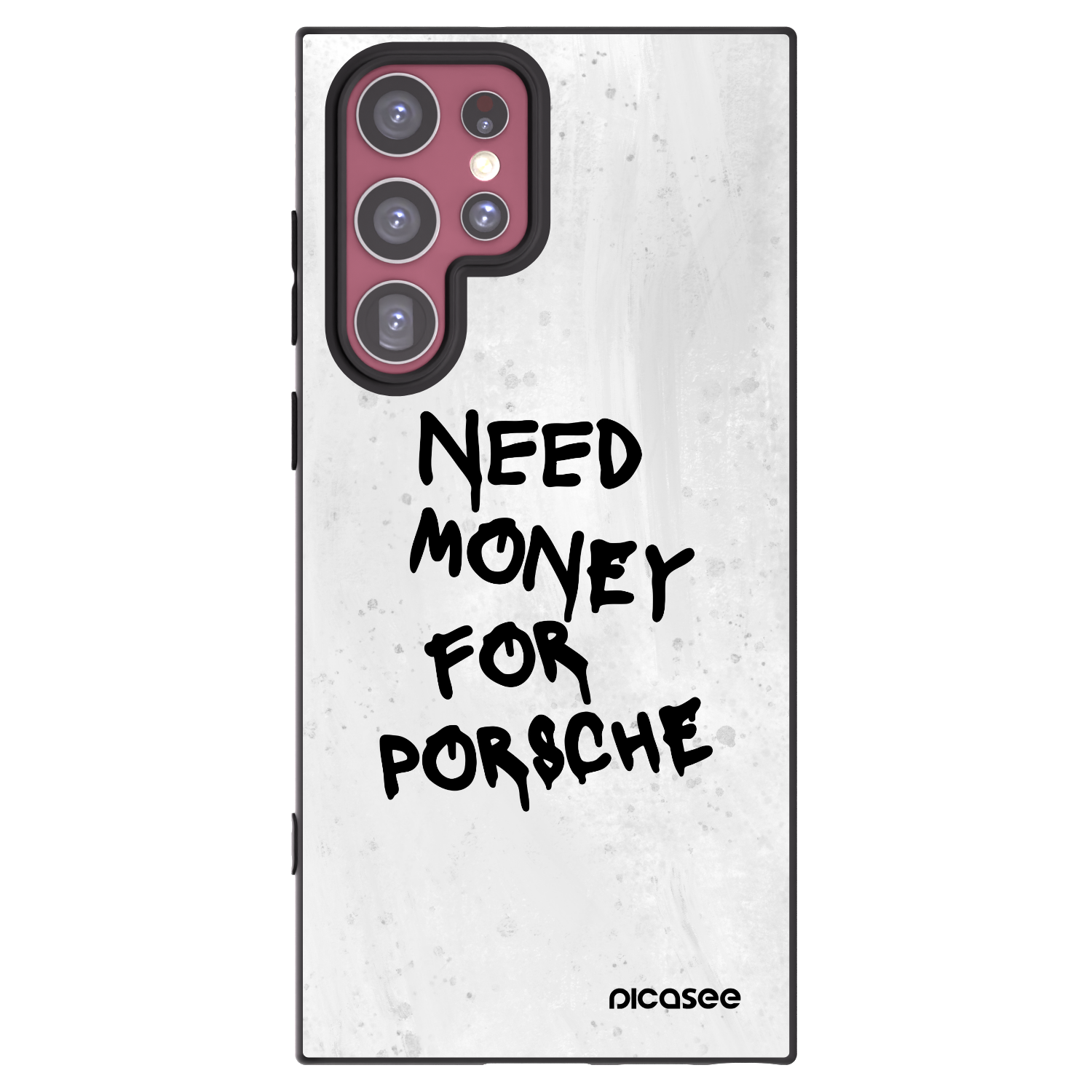 Picasee silikonowe czarne etui na Samsung Galaxy S22 Ultra 5G - White Dollar
