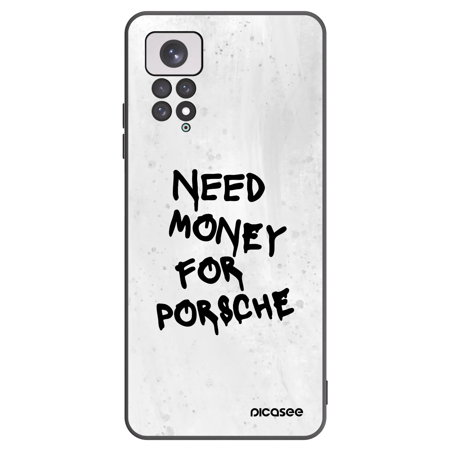 Picasee silikonowe czarne etui na Xiaomi Redmi Note 11 - White Dollar