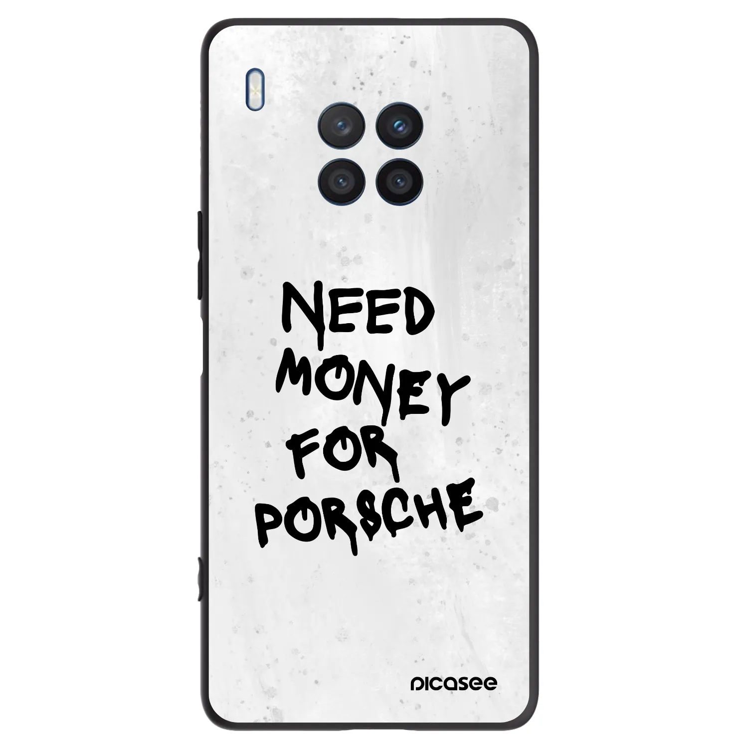 Picasee silikonowe czarne etui na Honor 50 Lite - White Dollar