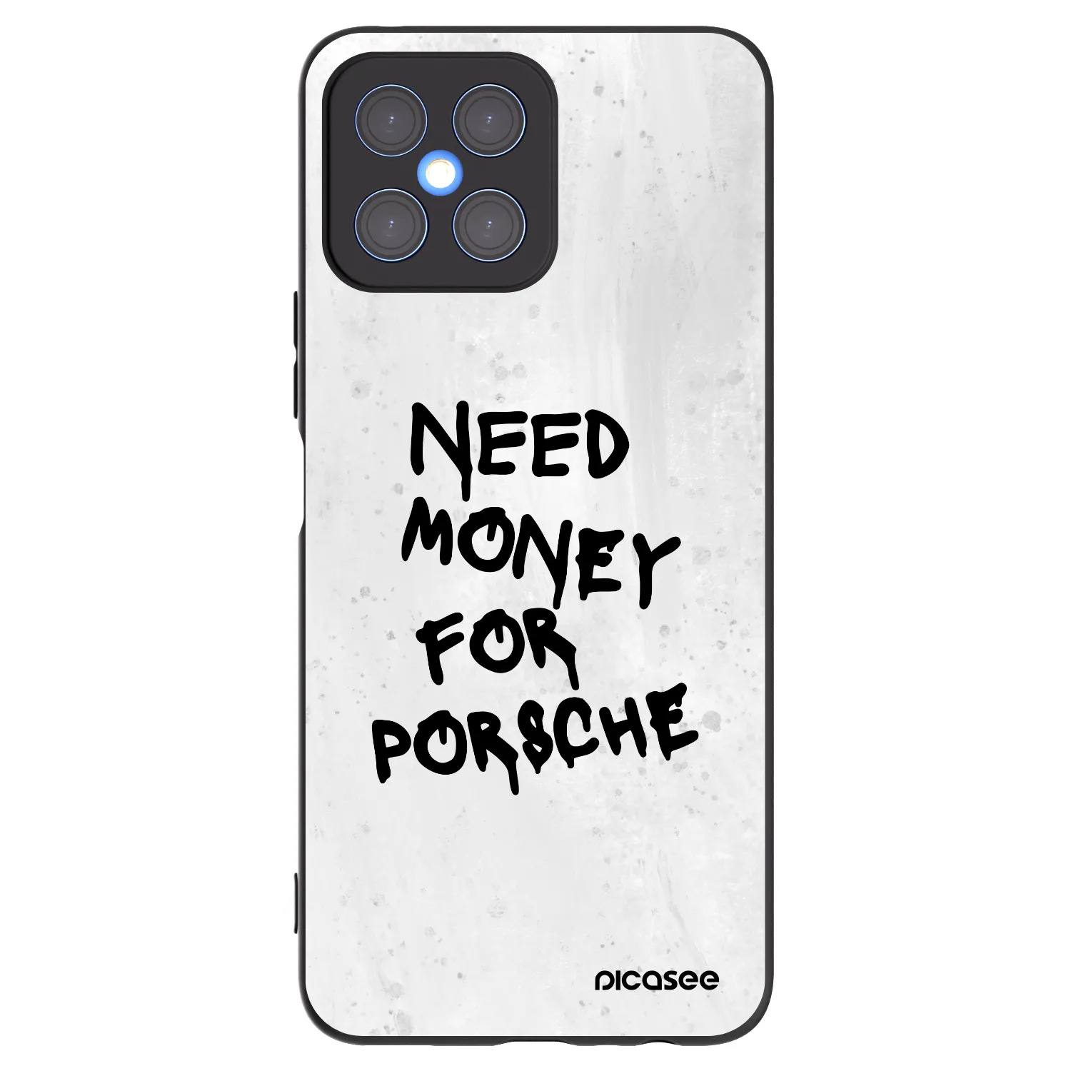 Picasee silikonowe czarne etui na Honor X8 4G - White Dollar