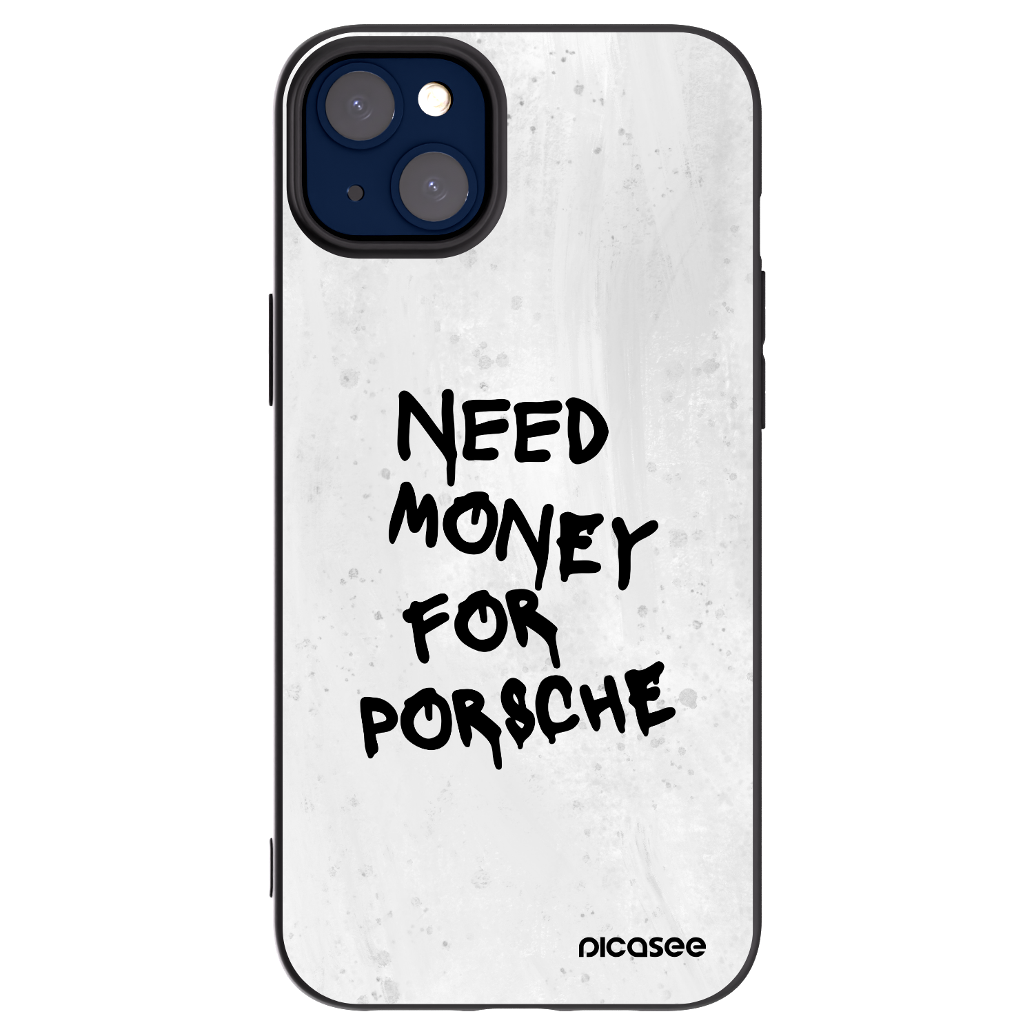 Picasee silikonowe czarne etui na Apple iPhone 14 Plus - White Dollar