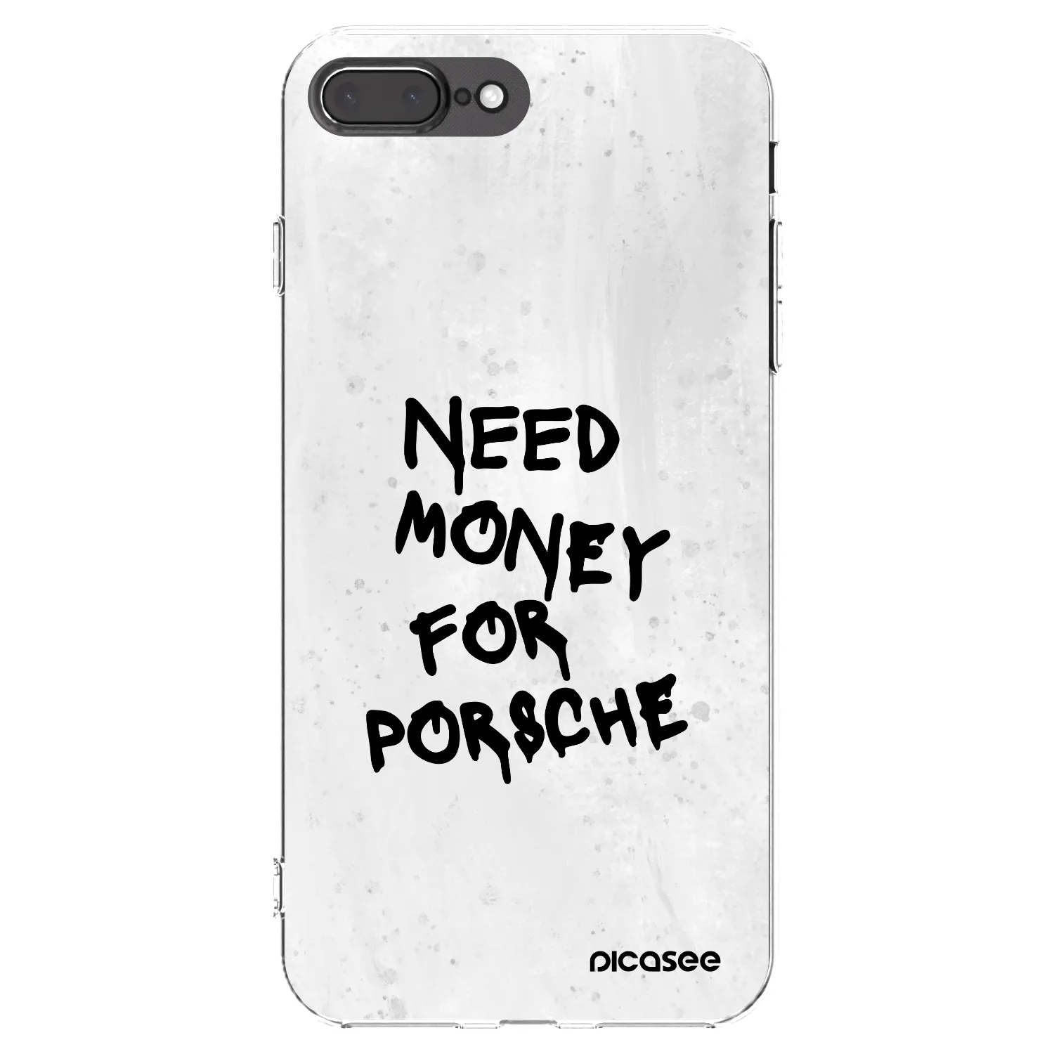 Picasee silikonowe przeźroczyste etui na Apple iPhone 8 Plus - White Dollar