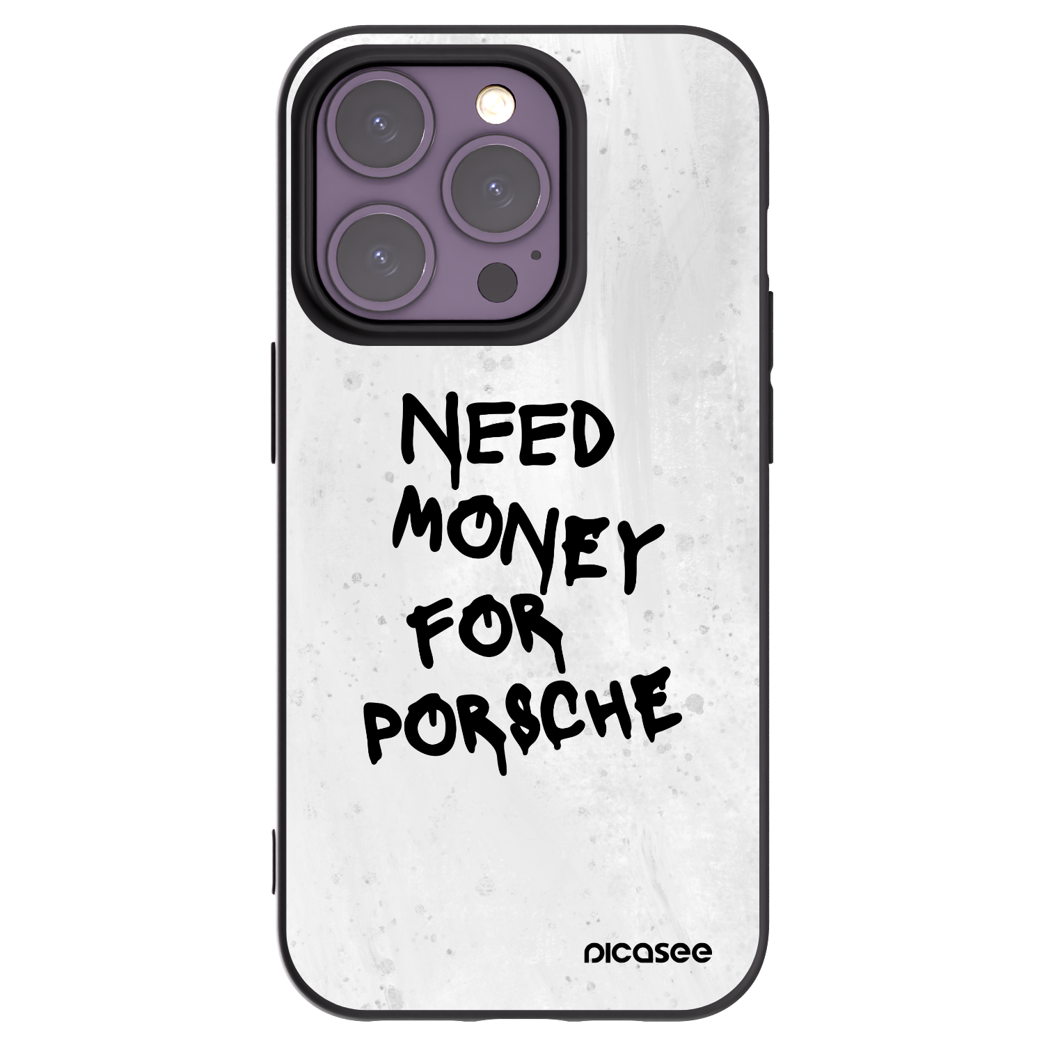 Picasee silikonowe czarne etui na Apple iPhone 14 Pro - White Dollar