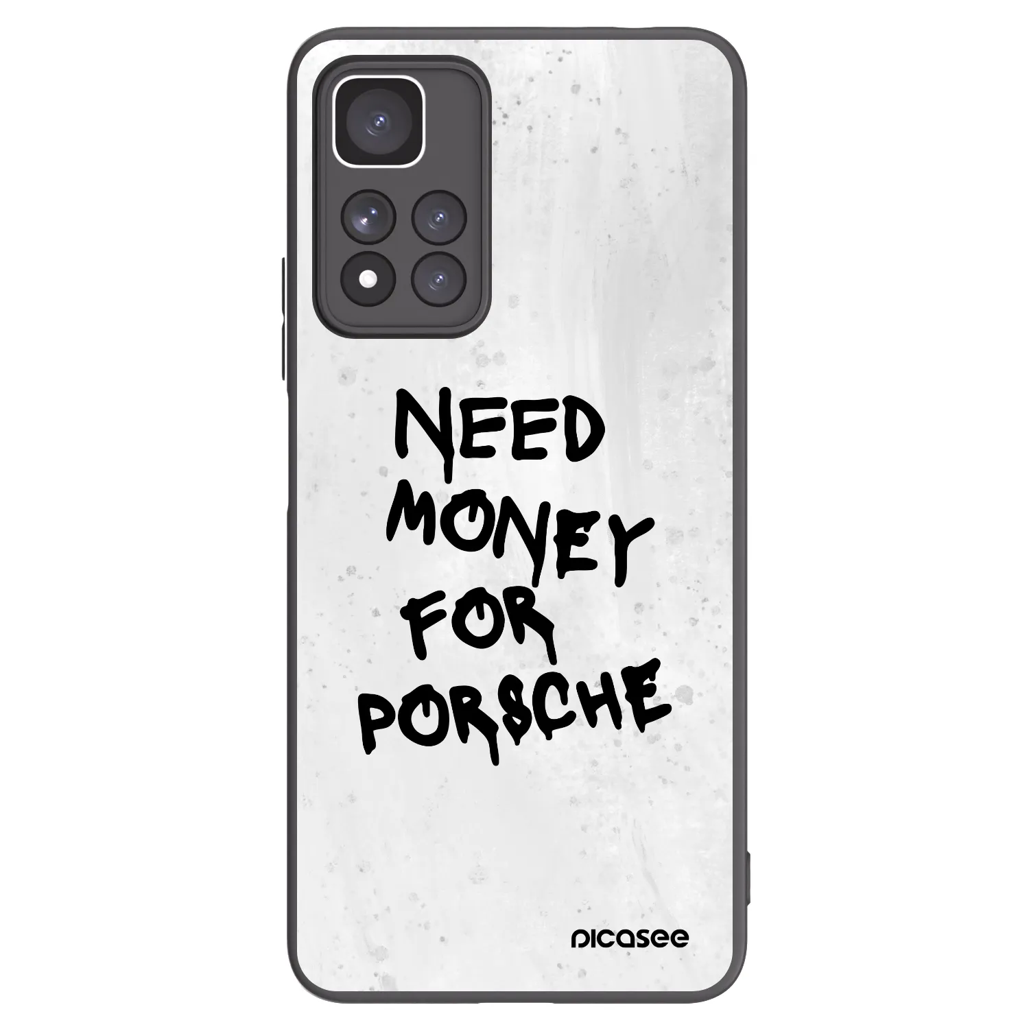 Picasee silikonowe czarne etui na Xiaomi Redmi Note 11 Pro+ 5G - White Dollar