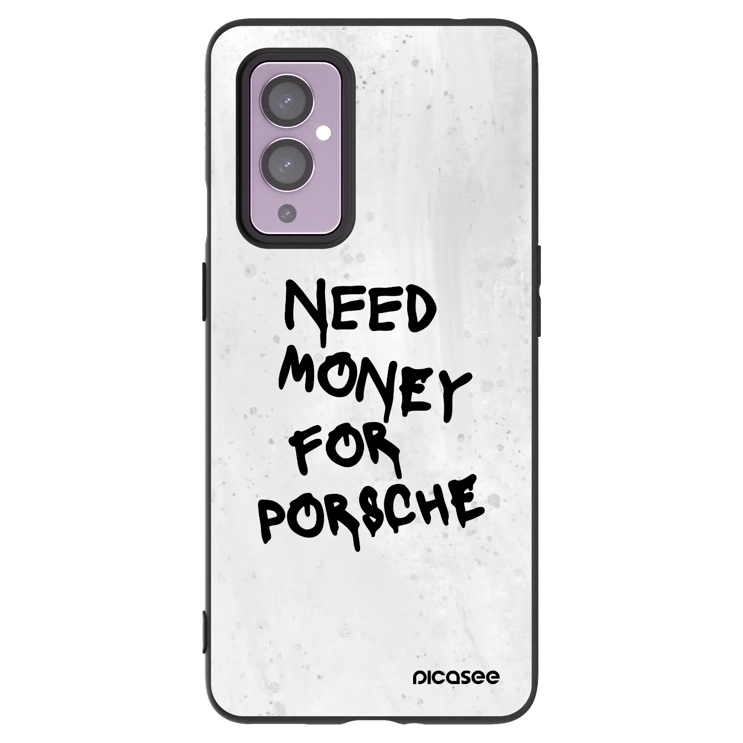 Picasee silikonowe czarne etui na OnePlus 9 - White Dollar