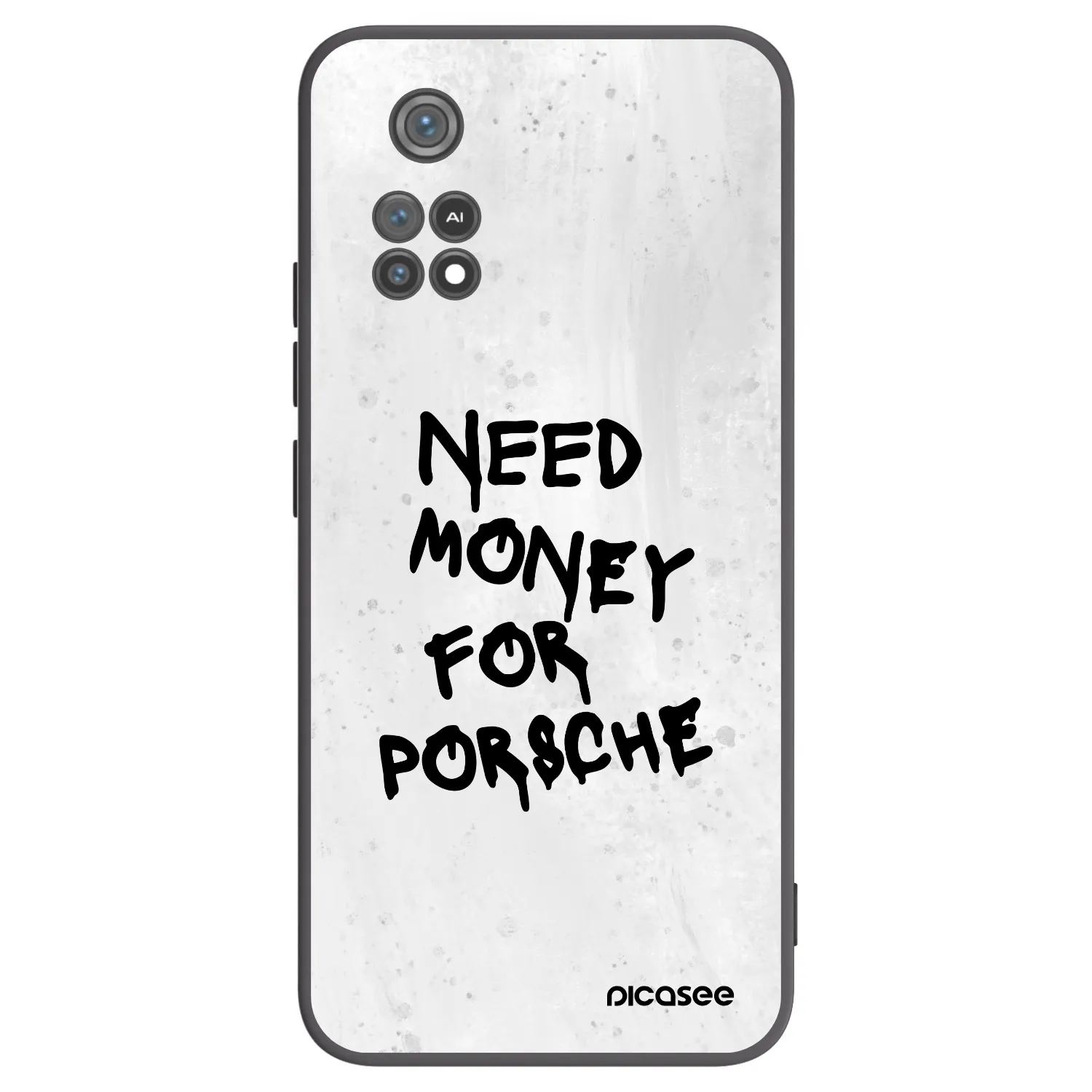 Picasee silikonowe czarne etui na Xiaomi Poco M4 Pro - White Dollar