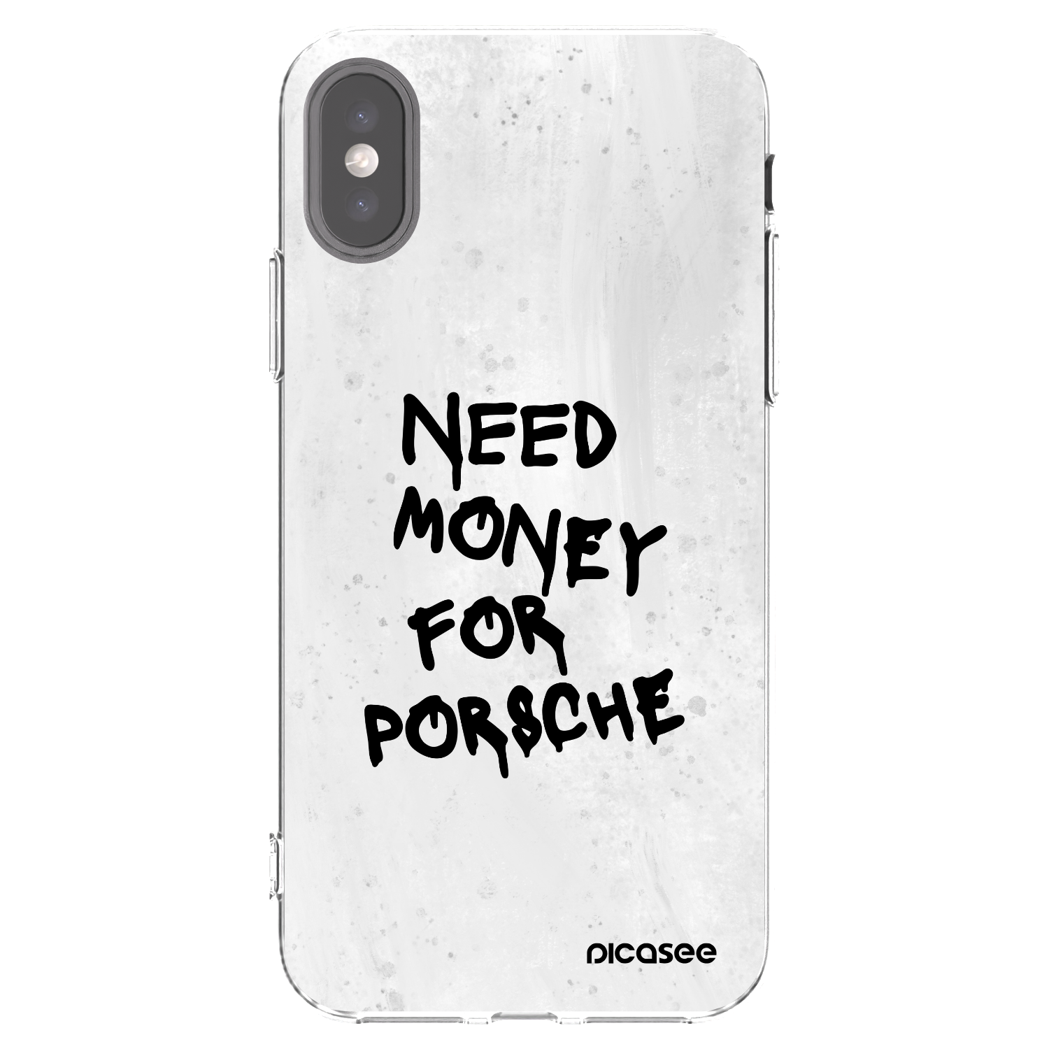 Picasee silikonowe przeźroczyste etui na Apple iPhone X/XS - White Dollar