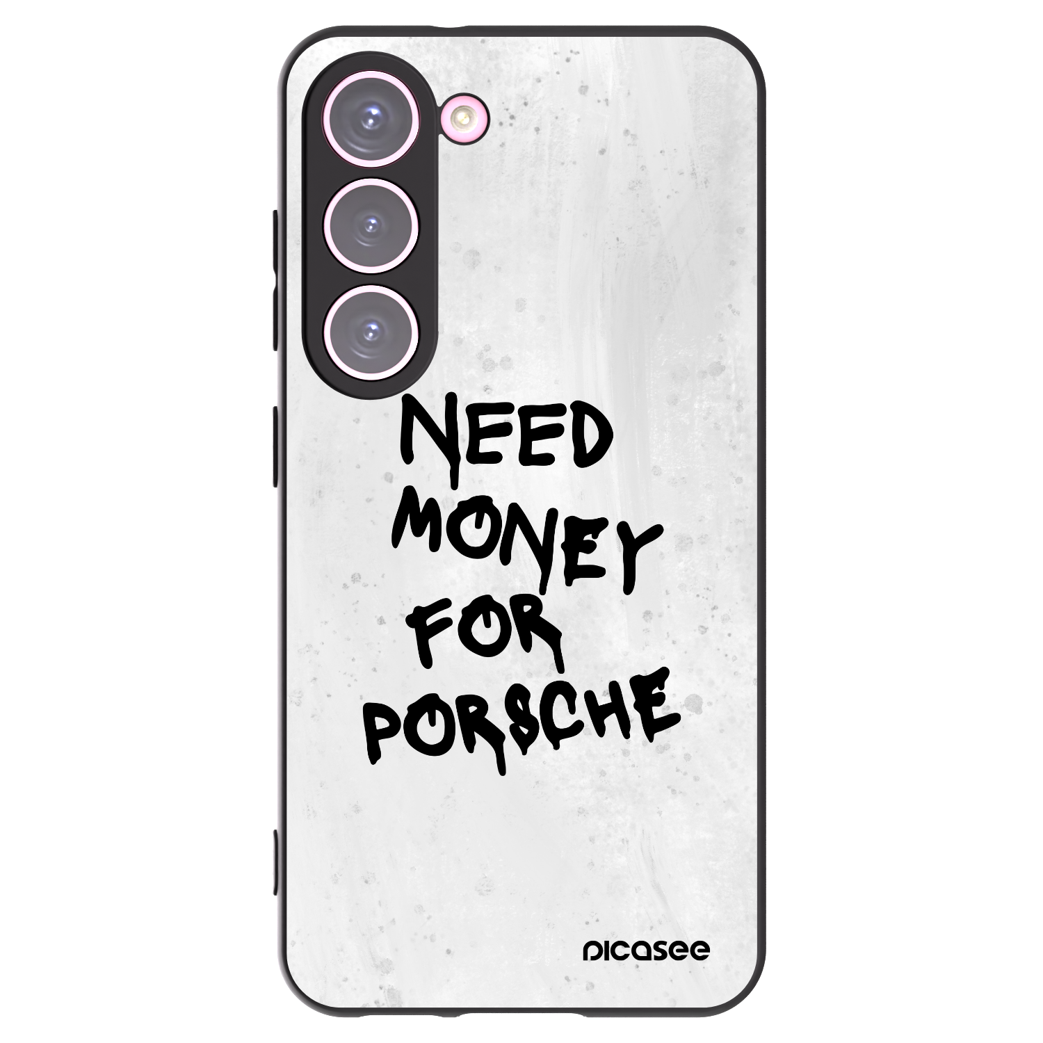 Picasee silikonowe czarne etui na Samsung Galaxy S23 5G - White Dollar