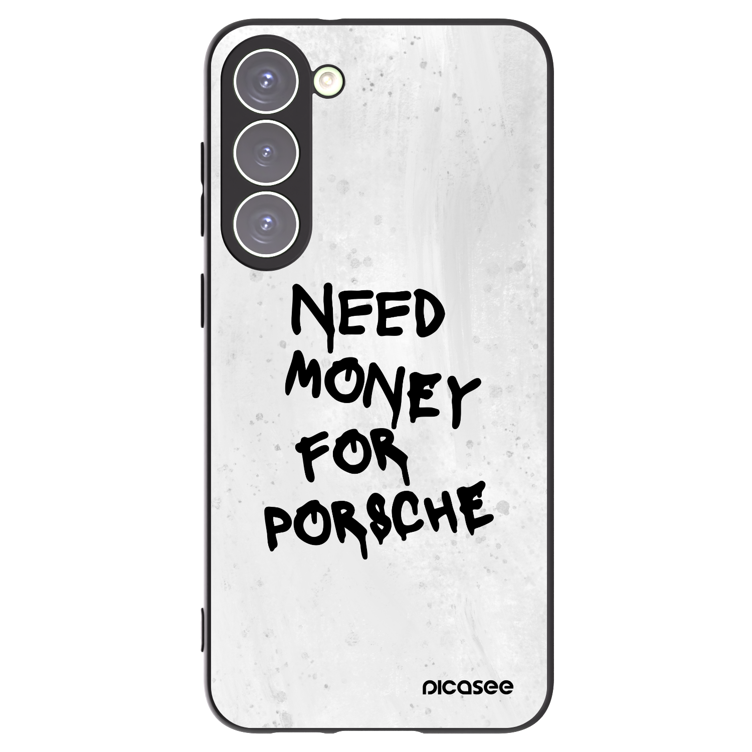 Picasee silikonowe czarne etui na Samsung Galaxy S23+ 5G - White Dollar