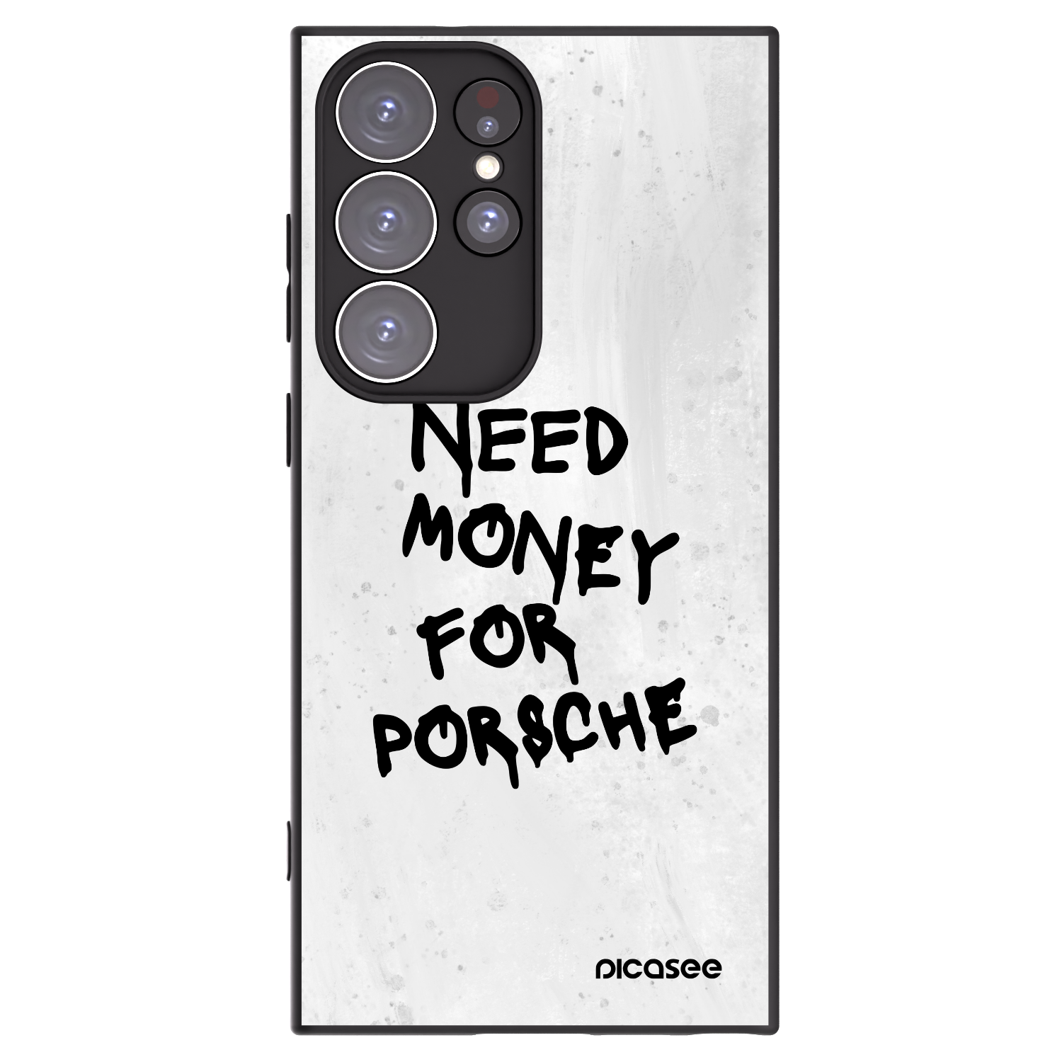Picasee silikonowe czarne etui na Samsung Galaxy S23 Ultra 5G - White Dollar