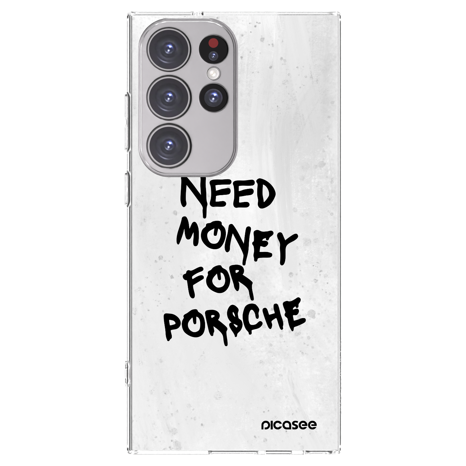Picasee silikonowe przeźroczyste etui na Samsung Galaxy S23 Ultra 5G - White Dollar