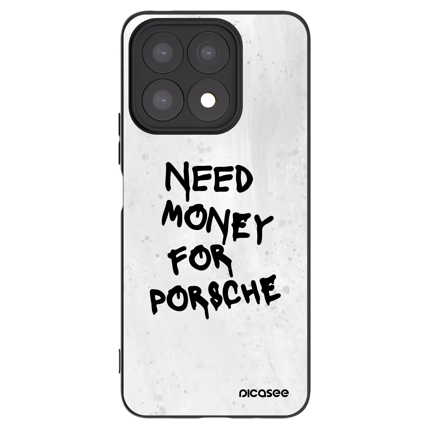 Picasee silikonowe czarne etui na Honor X8a - White Dollar