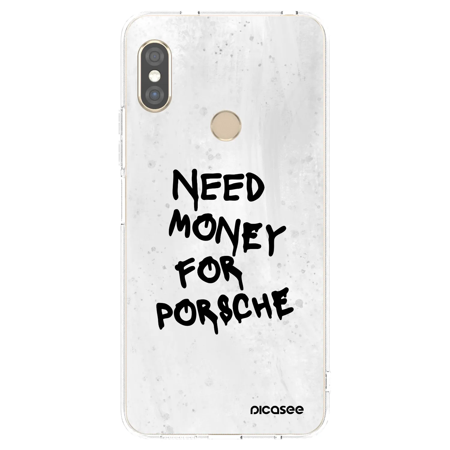 Picasee silikonowe przeźroczyste etui na Xiaomi Redmi Note 5 Global - White Dollar