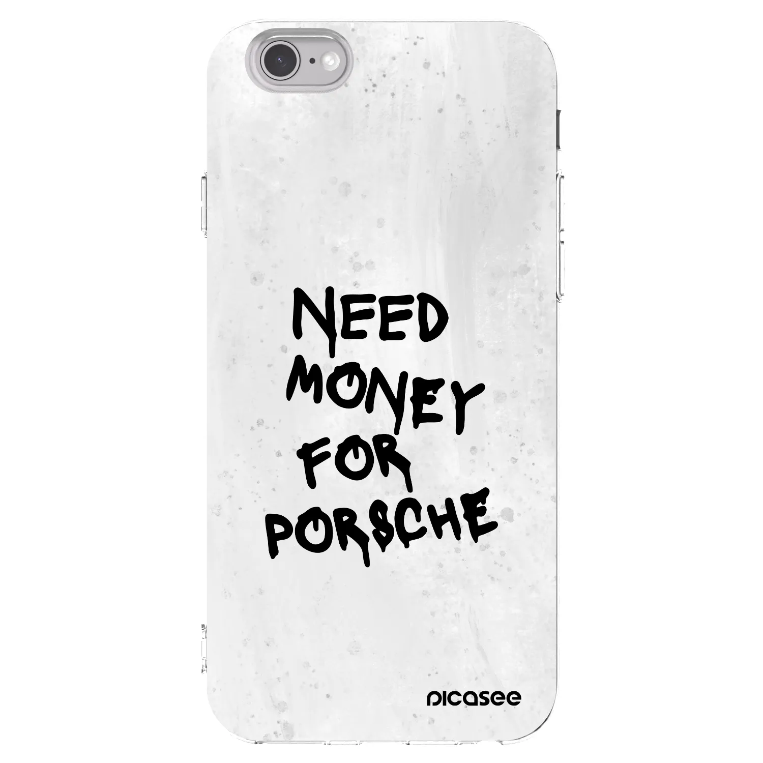Picasee silikonowe przeźroczyste etui na Apple iPhone 6/6S - White Dollar
