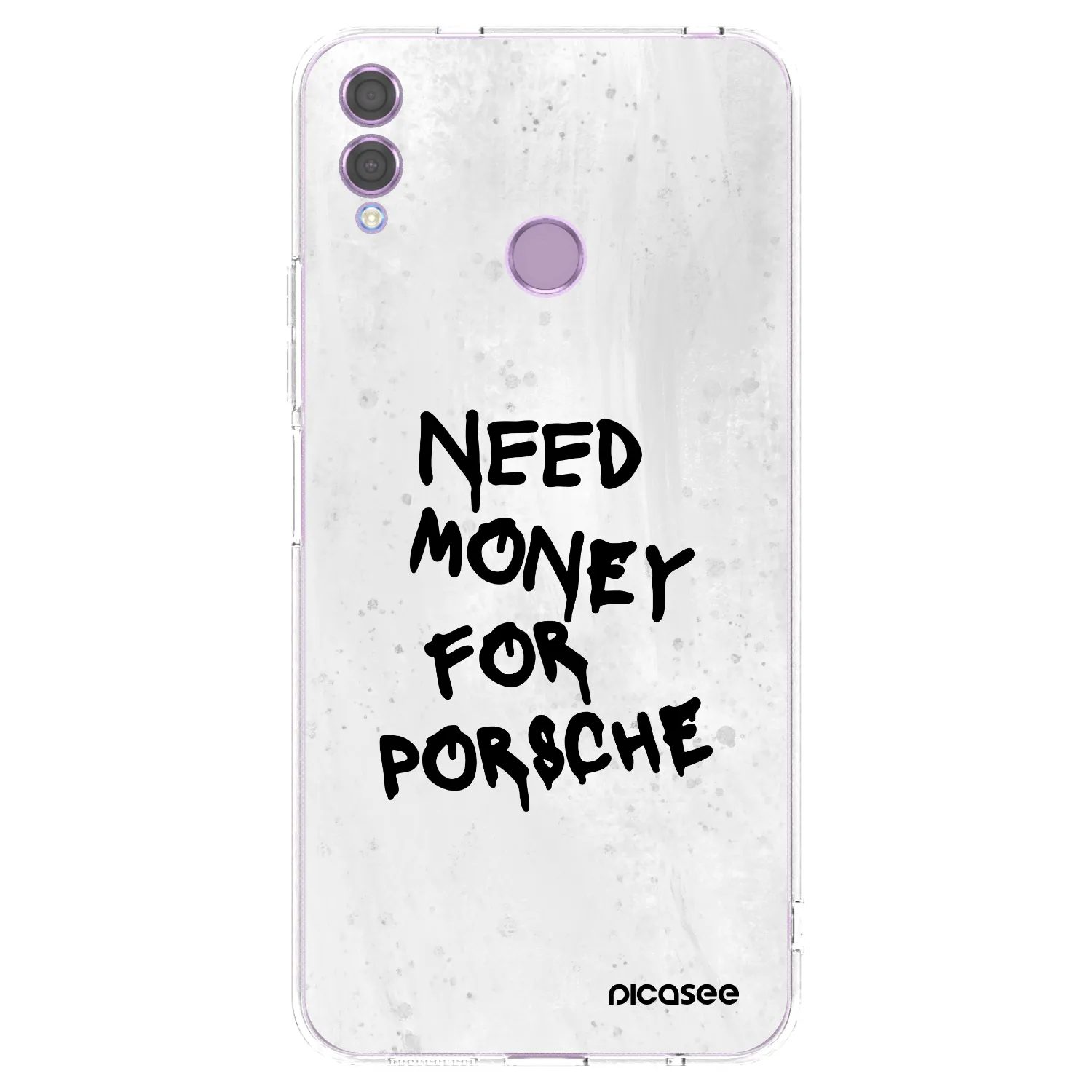 Picasee silikonowe przeźroczyste etui na Honor 8X - White Dollar