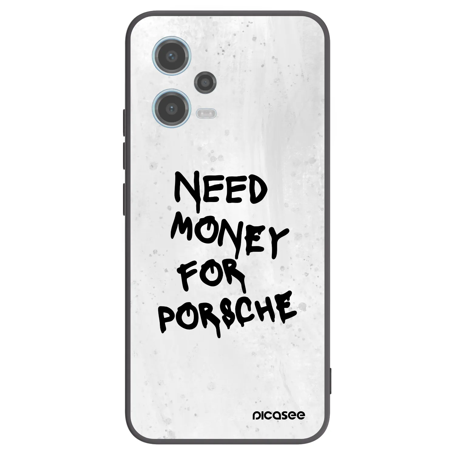 Picasee silikonowe czarne etui na Xiaomi Redmi Note 12 5G - White Dollar