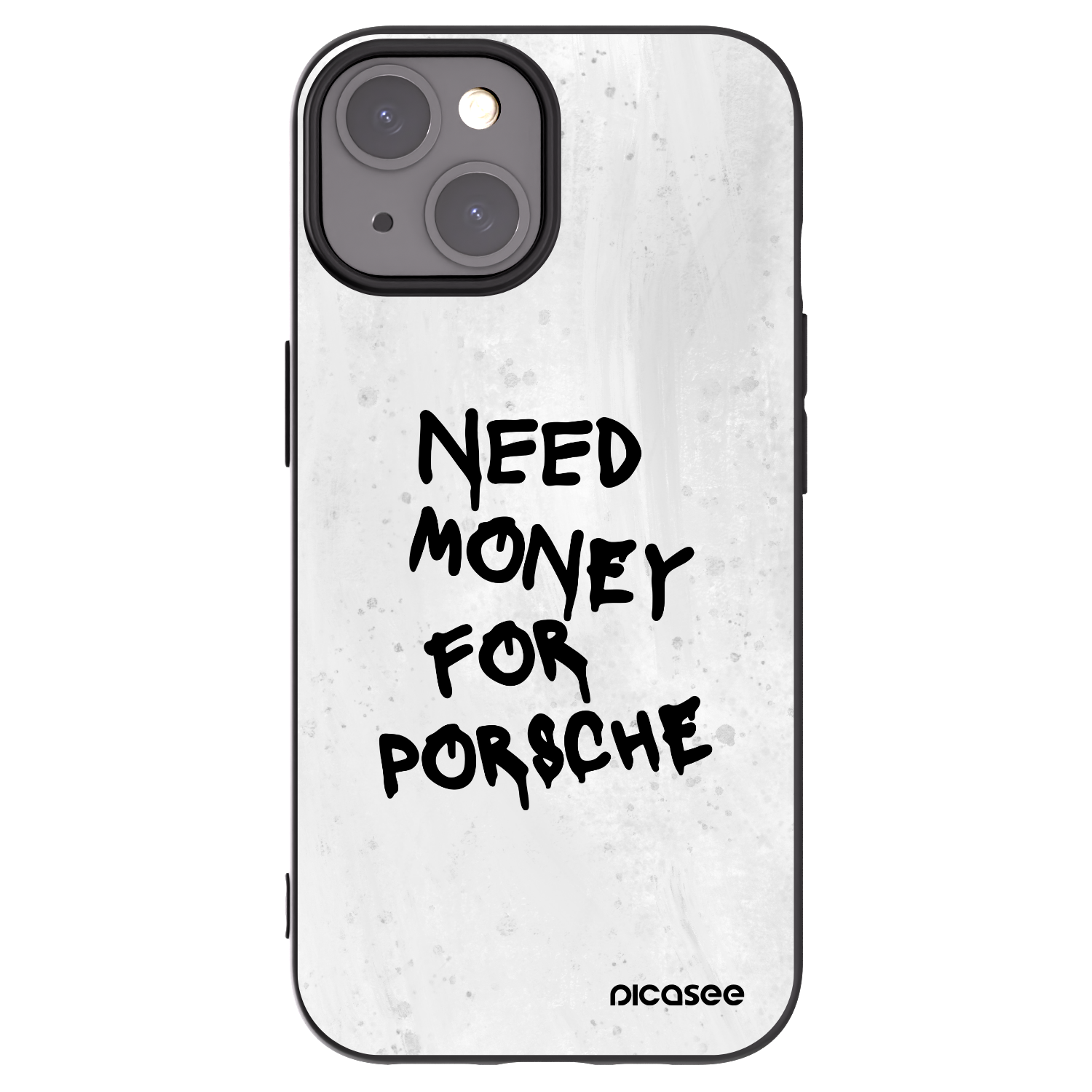 Picasee silikonowe czarne etui na Apple iPhone 15 - White Dollar