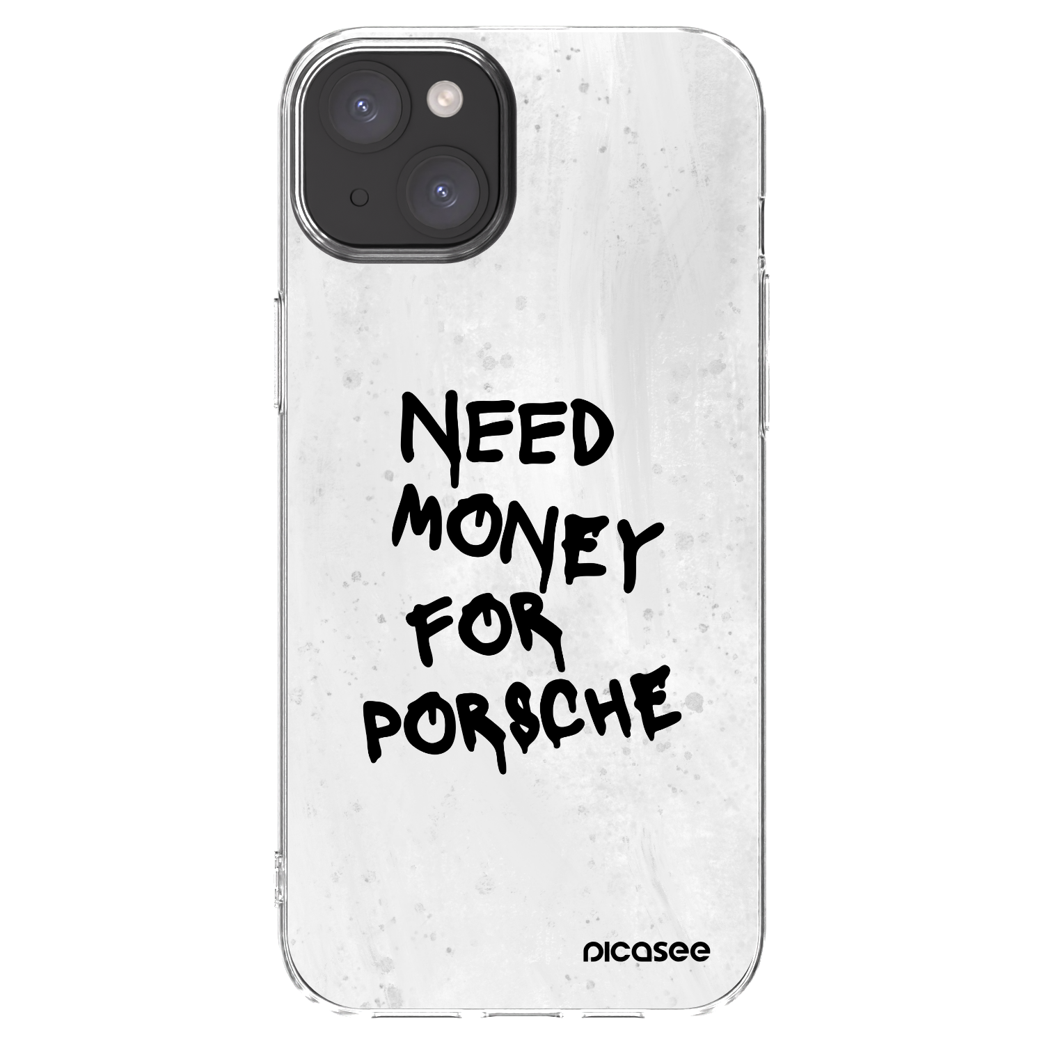 Picasee silikonowe przeźroczyste etui na Apple iPhone 15 Plus - White Dollar
