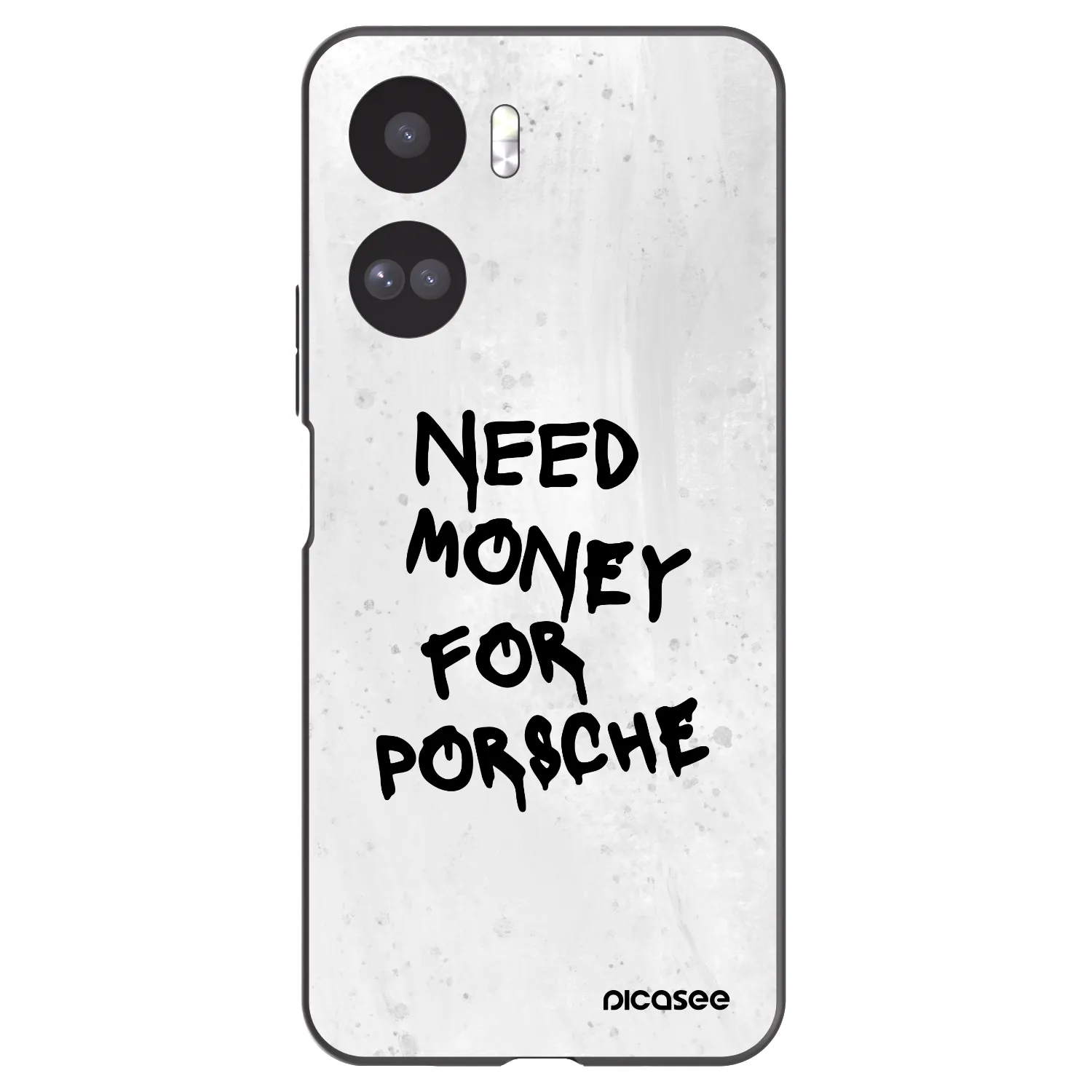 Picasee silikonowe czarne etui na Honor 90 Lite 5G - White Dollar