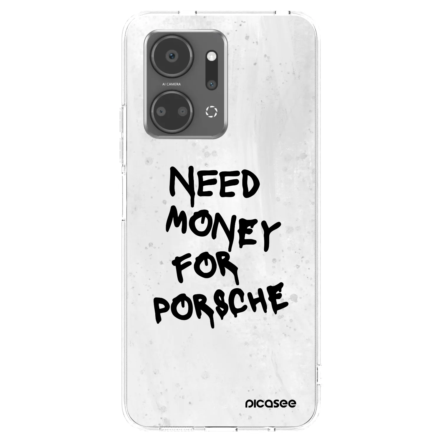 Picasee silikonowe przeźroczyste etui na Honor X7a - White Dollar