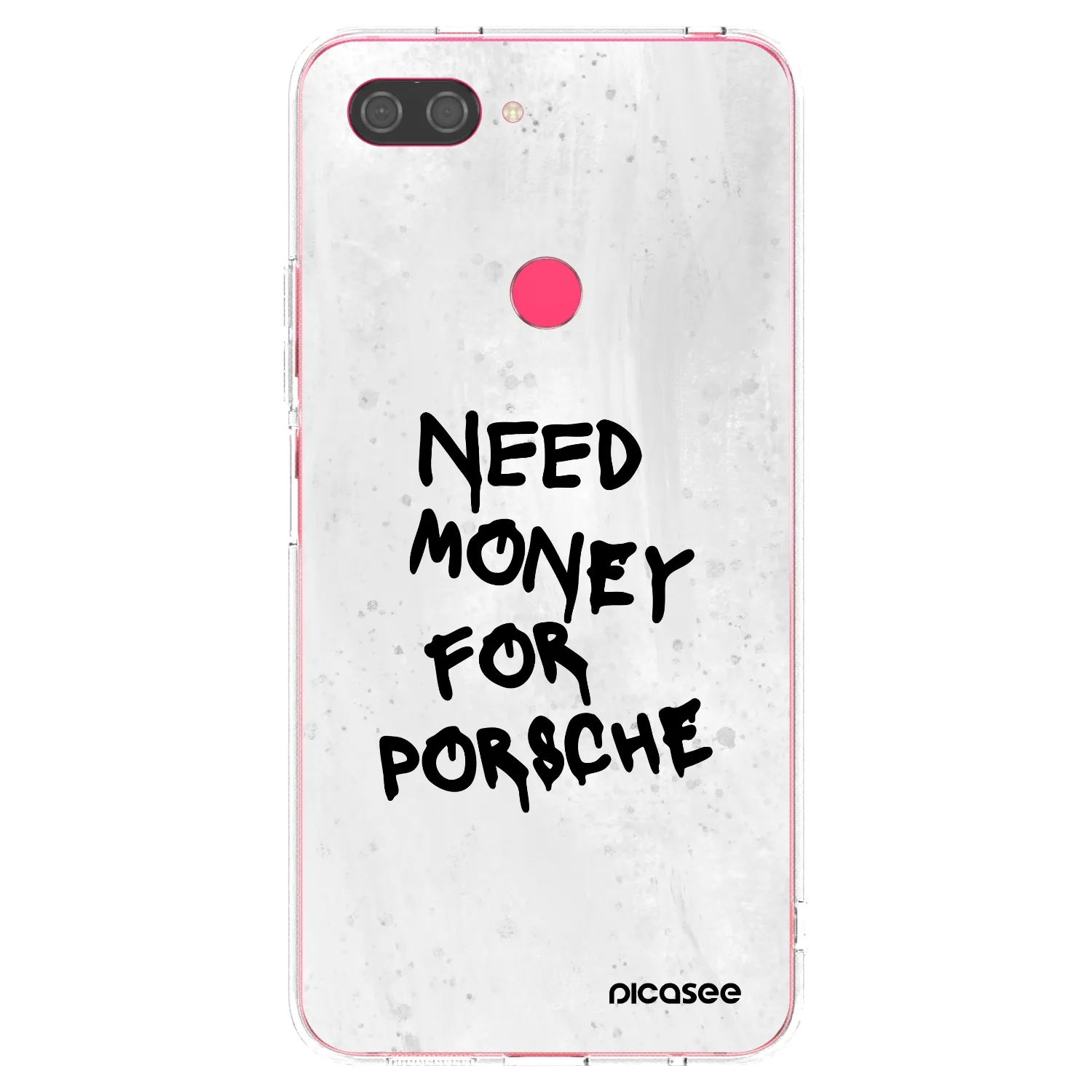 Picasee silikonowe przeźroczyste etui na Xiaomi Mi 8 Lite - White Dollar