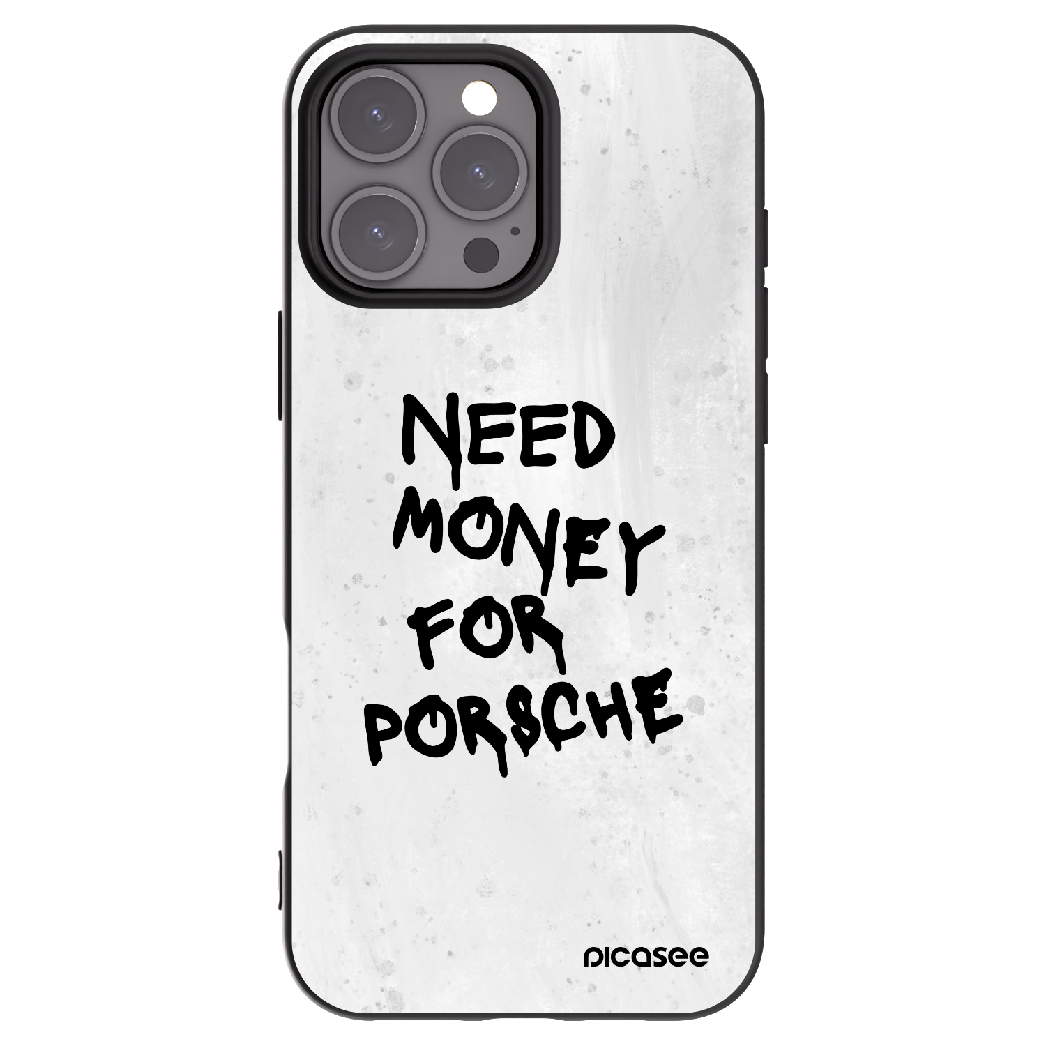 Picasee silikonowe czarne etui na Apple iPhone 16 Pro Max - White Dollar