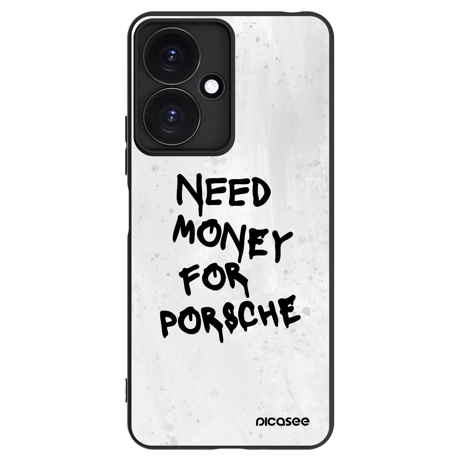 Picasee silikonowe czarne etui na Xiaomi Redmi 13C 5G - White Dollar