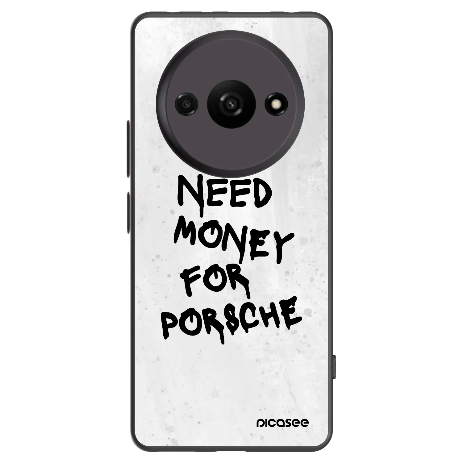Picasee silikonowe czarne etui na Xiaomi Redmi A3 - White Dollar