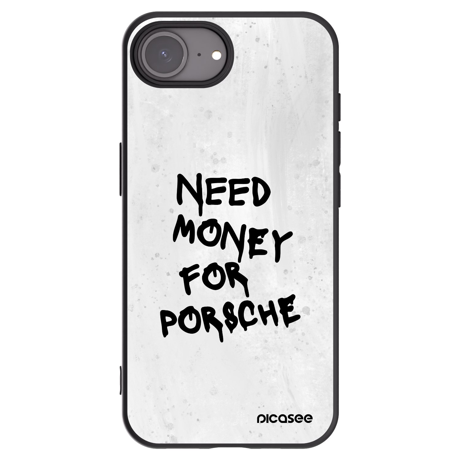 Picasee silikonowe czarne etui na Apple iPhone 16e - White Dollar