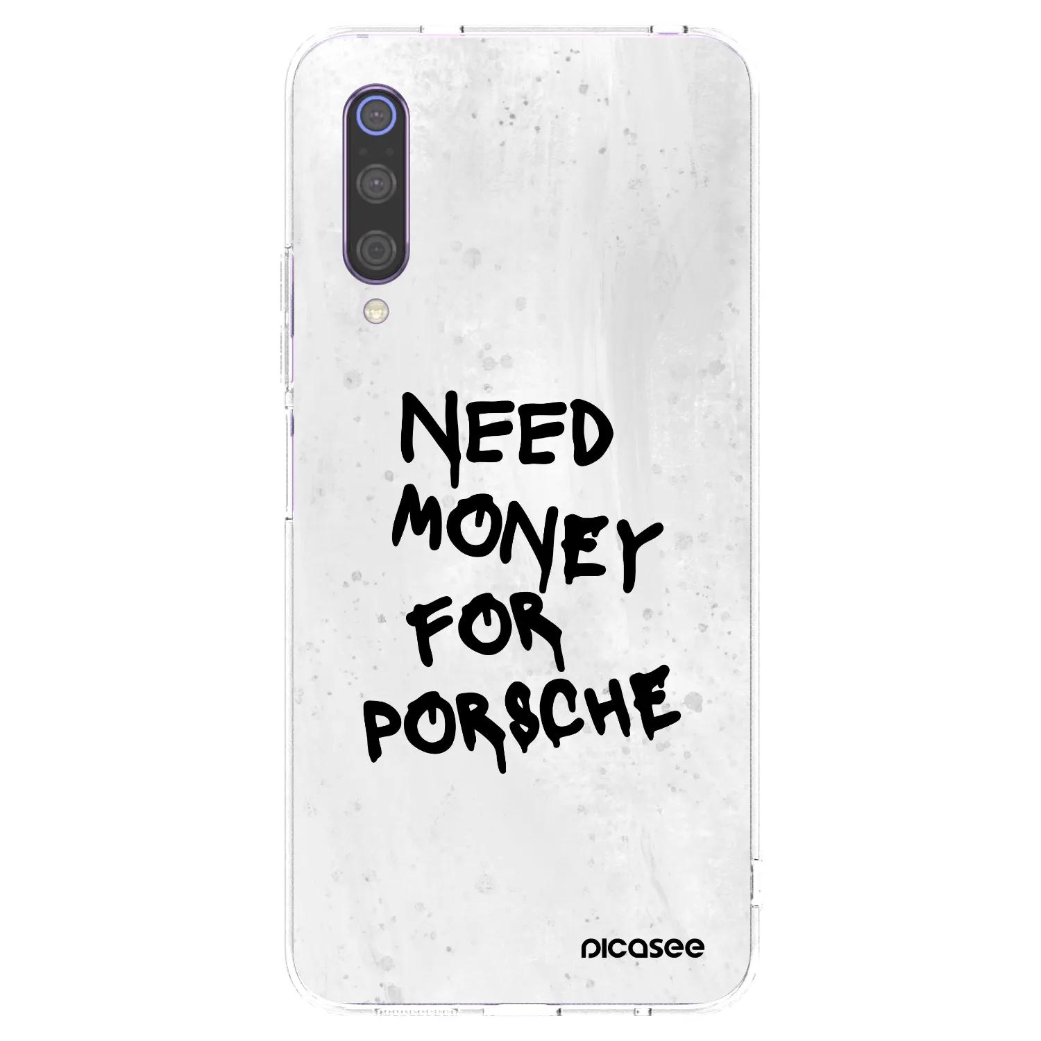 Picasee silikonowe przeźroczyste etui na Xiaomi Mi 9 - White Dollar