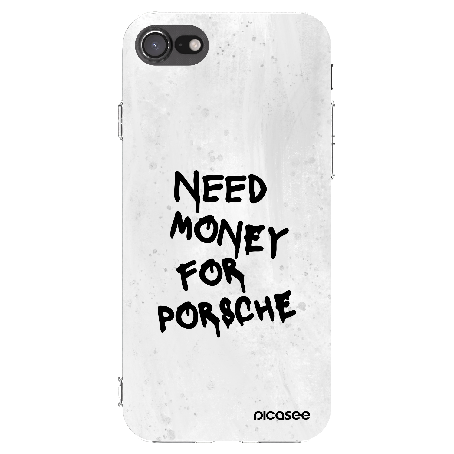 Picasee silikonowe przeźroczyste etui na Apple iPhone 7 - White Dollar