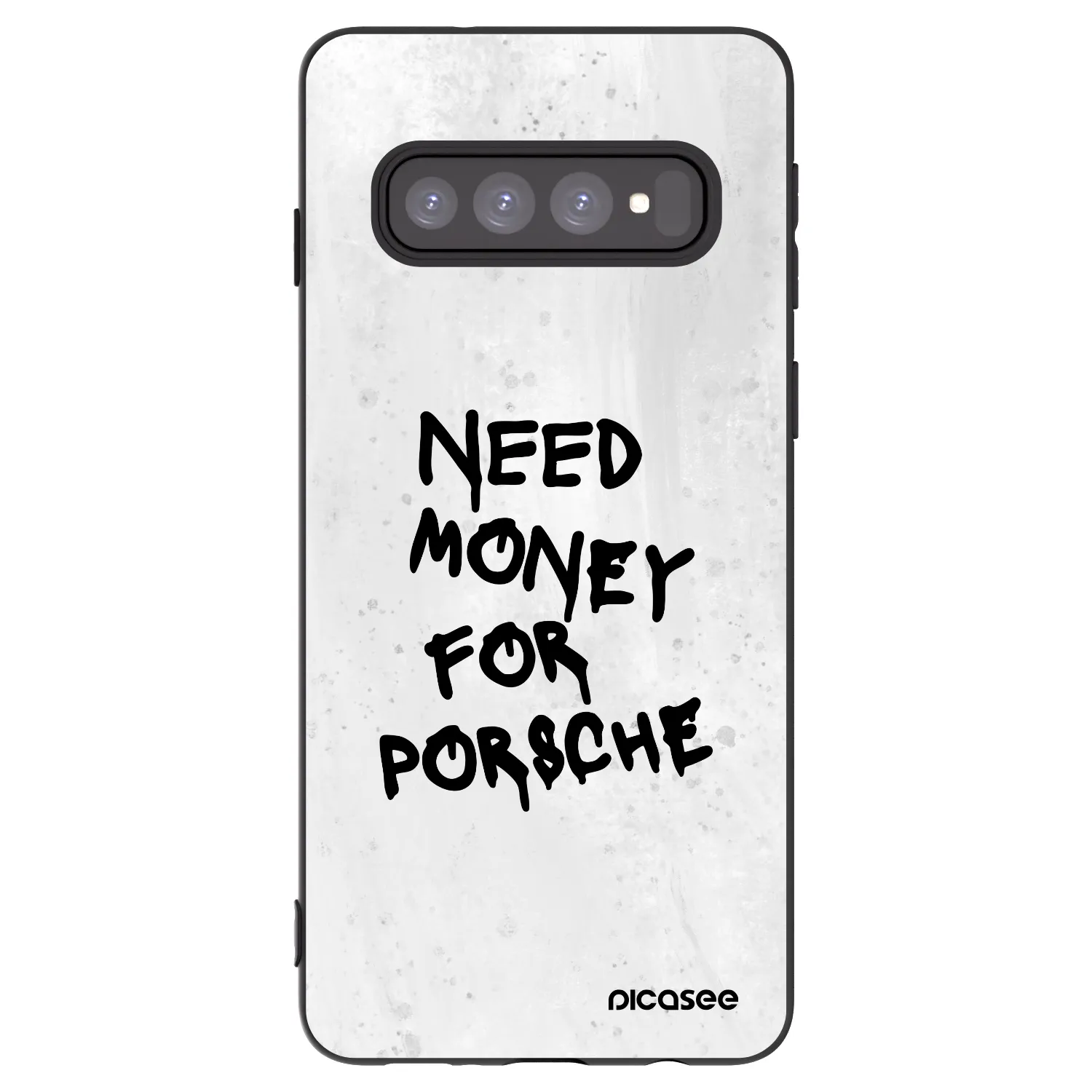 Picasee silikonowe czarne etui na Samsung Galaxy S10 G973 - White Dollar