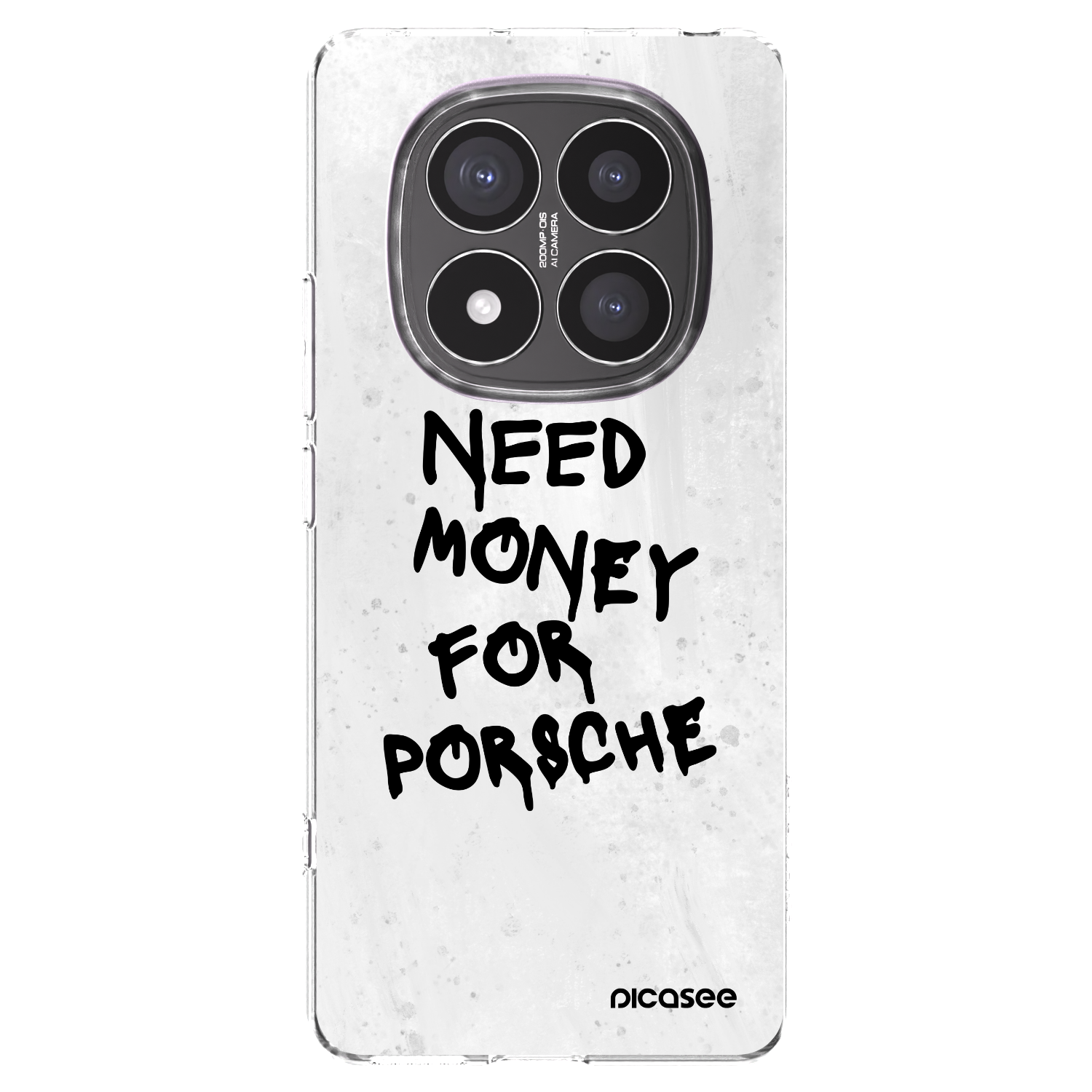 Picasee silikonowe przeźroczyste etui na Xiaomi Redmi Note 14 Pro+ 5G - White Dollar