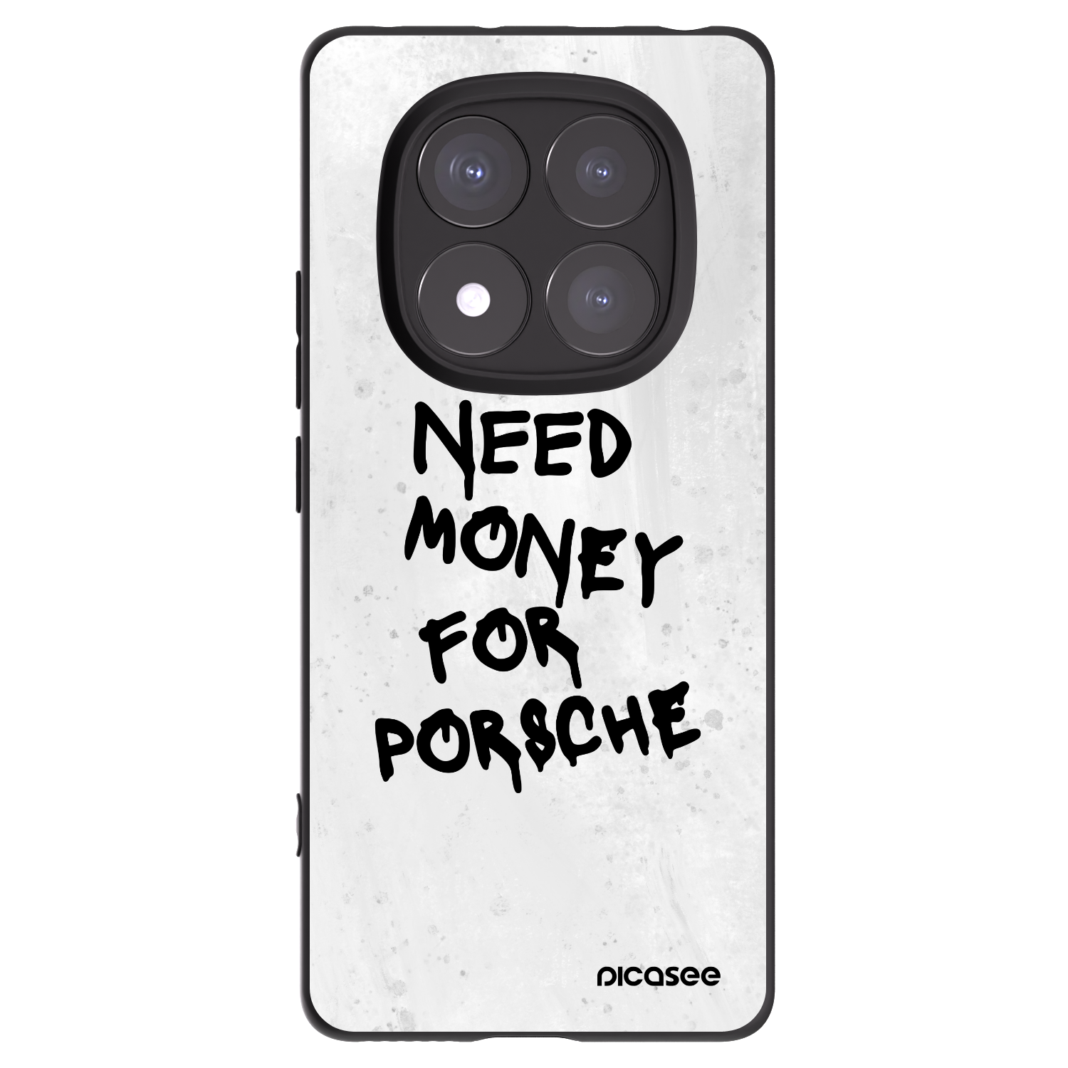 Picasee silikonowe czarne etui na Xiaomi Redmi Note 14 Pro 5G - White Dollar