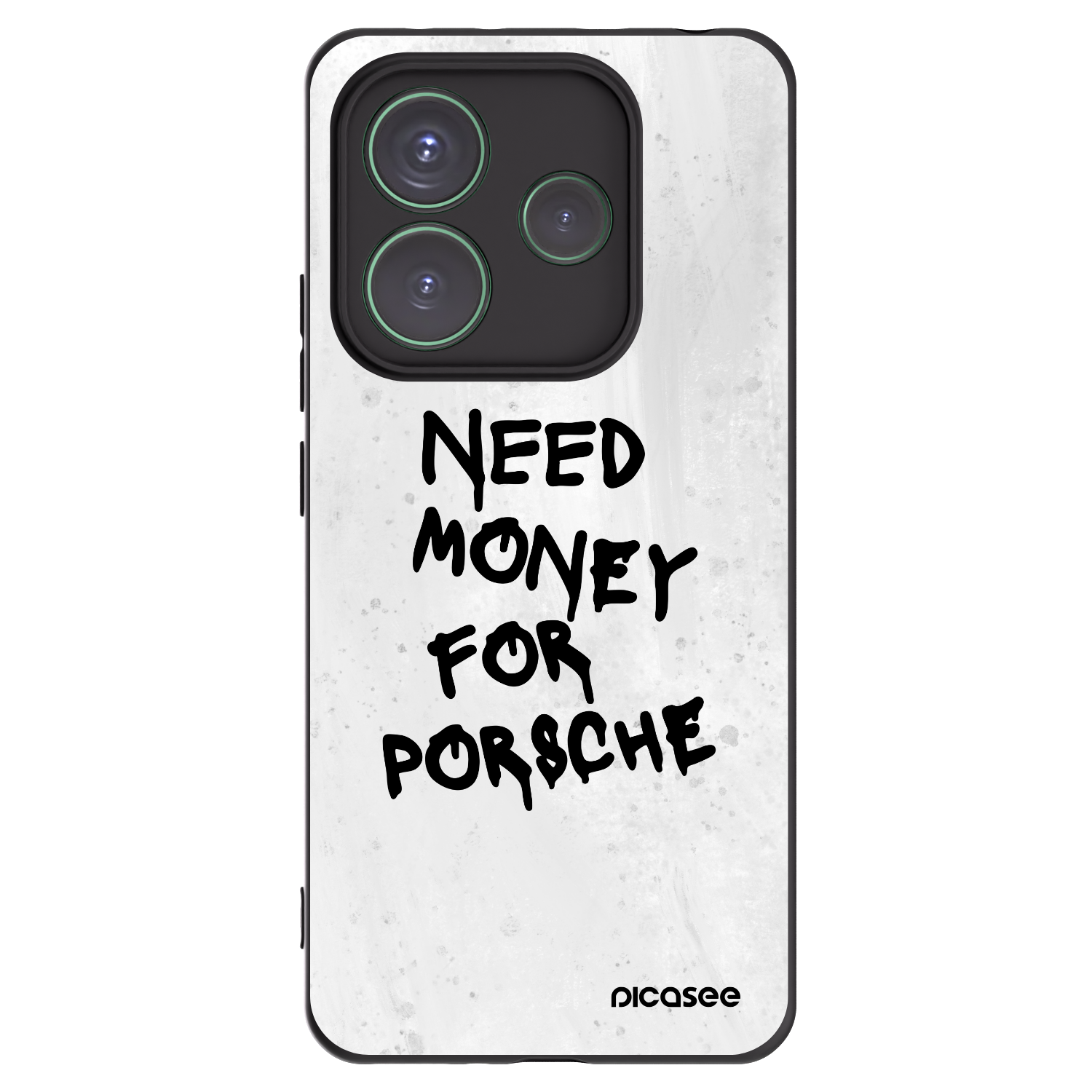 Picasee silikonowe czarne etui na Xiaomi Redmi Note 14 5G - White Dollar