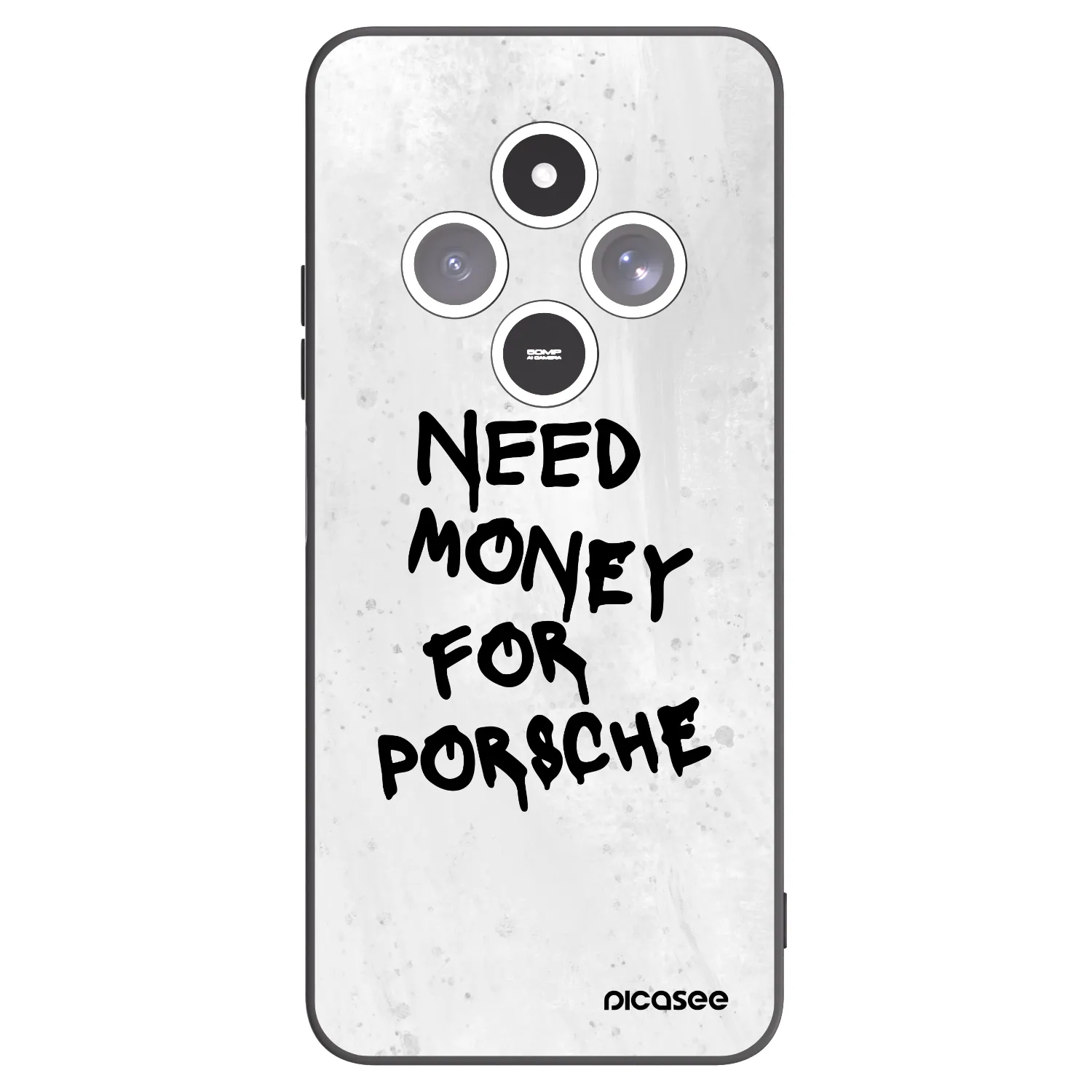 Picasee silikonowe czarne etui na Xiaomi Redmi 14C - White Dollar