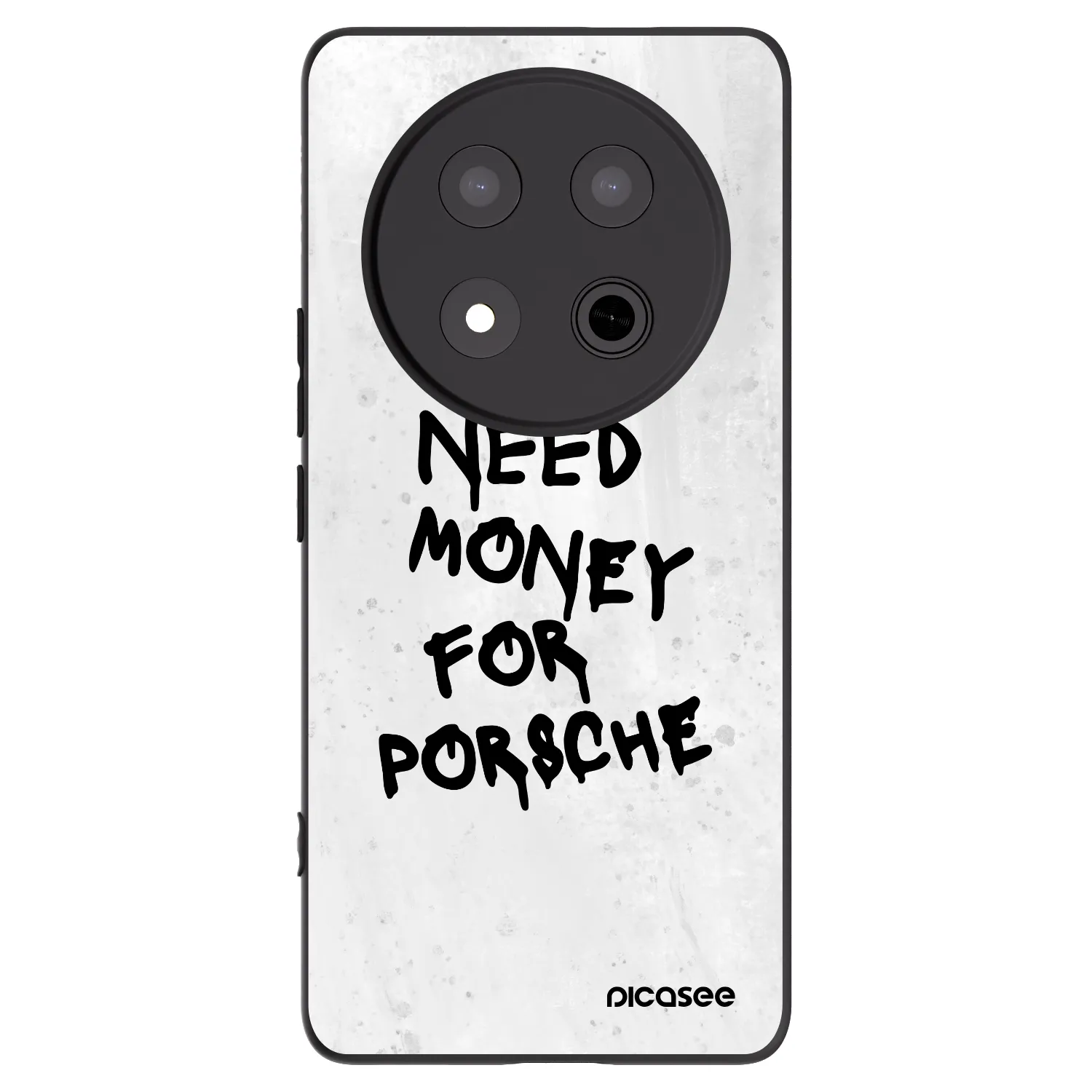 Picasee silikonowe czarne etui na Honor Magic7 Lite 5G - White Dollar