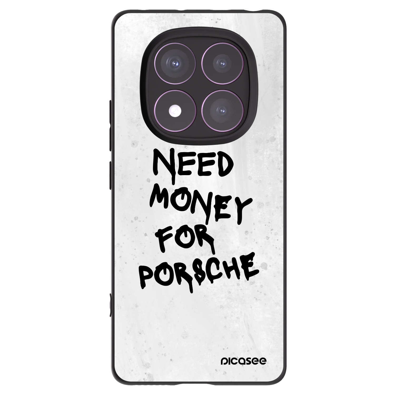 Picasee silikonowe czarne etui na Xiaomi Redmi Note 14 Pro 4G - White Dollar
