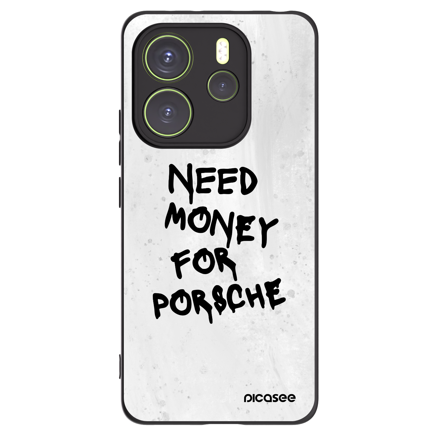 Picasee silikonowe czarne etui na Xiaomi Redmi Note 14 4G - White Dollar