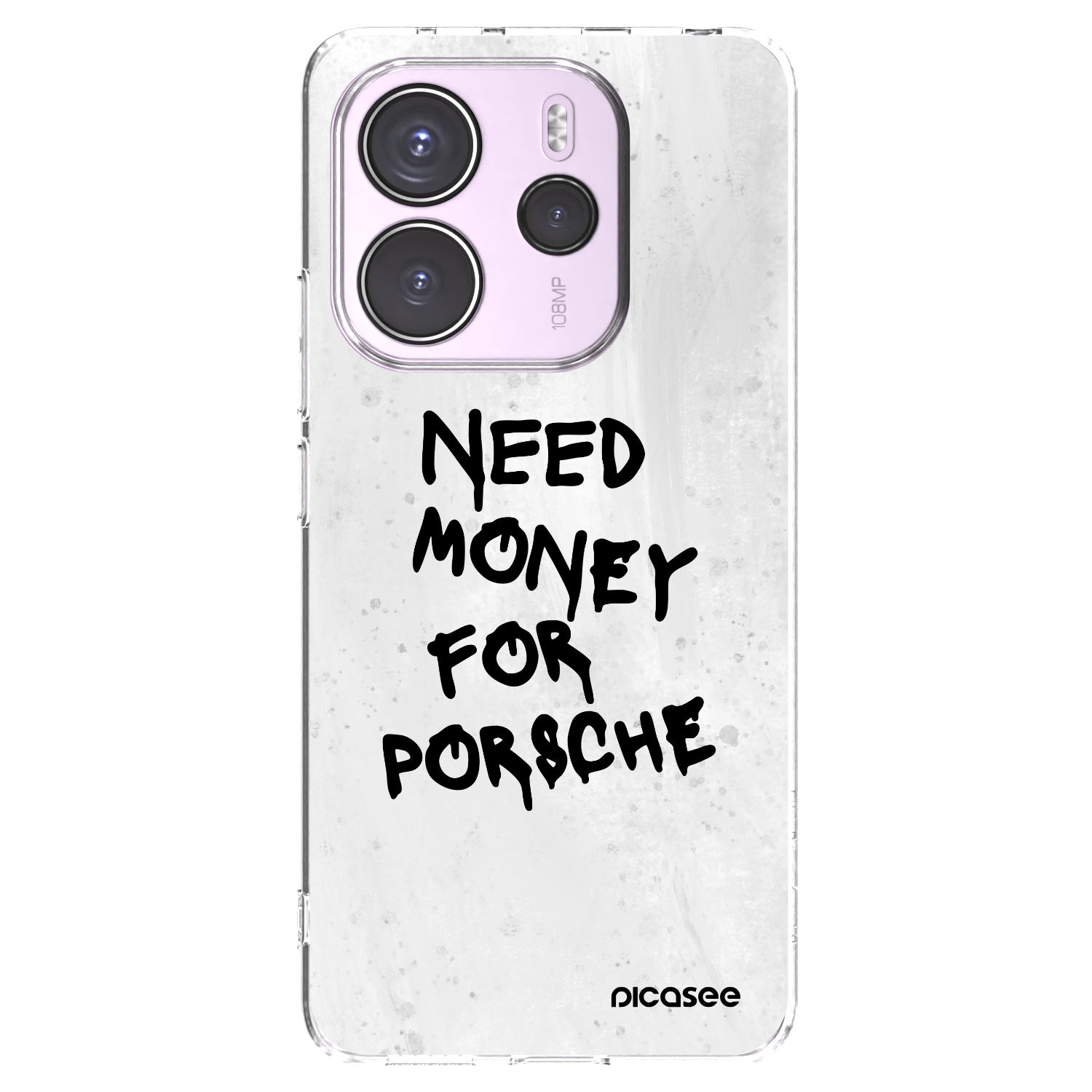 Picasee silikonowe przeźroczyste etui na Xiaomi Redmi Note 14 4G - White Dollar