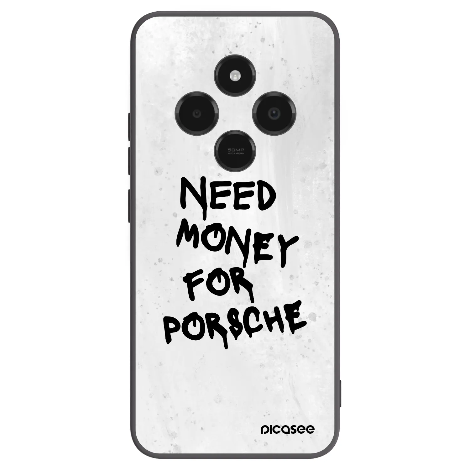 Picasee silikonowe czarne etui na Xiaomi Poco C75 - White Dollar
