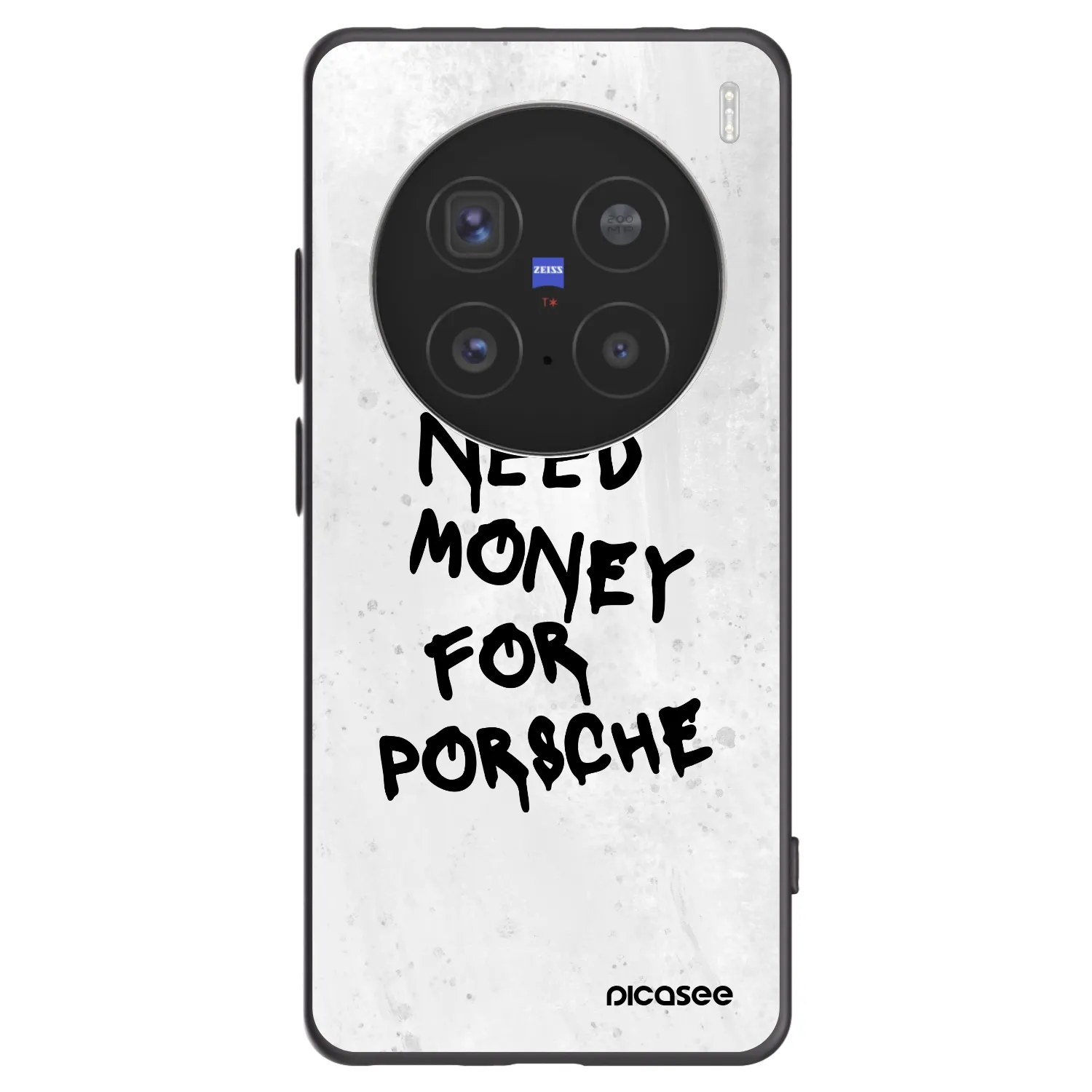 Picasee silikonowe czarne etui na Vivo X200 Pro - White Dollar