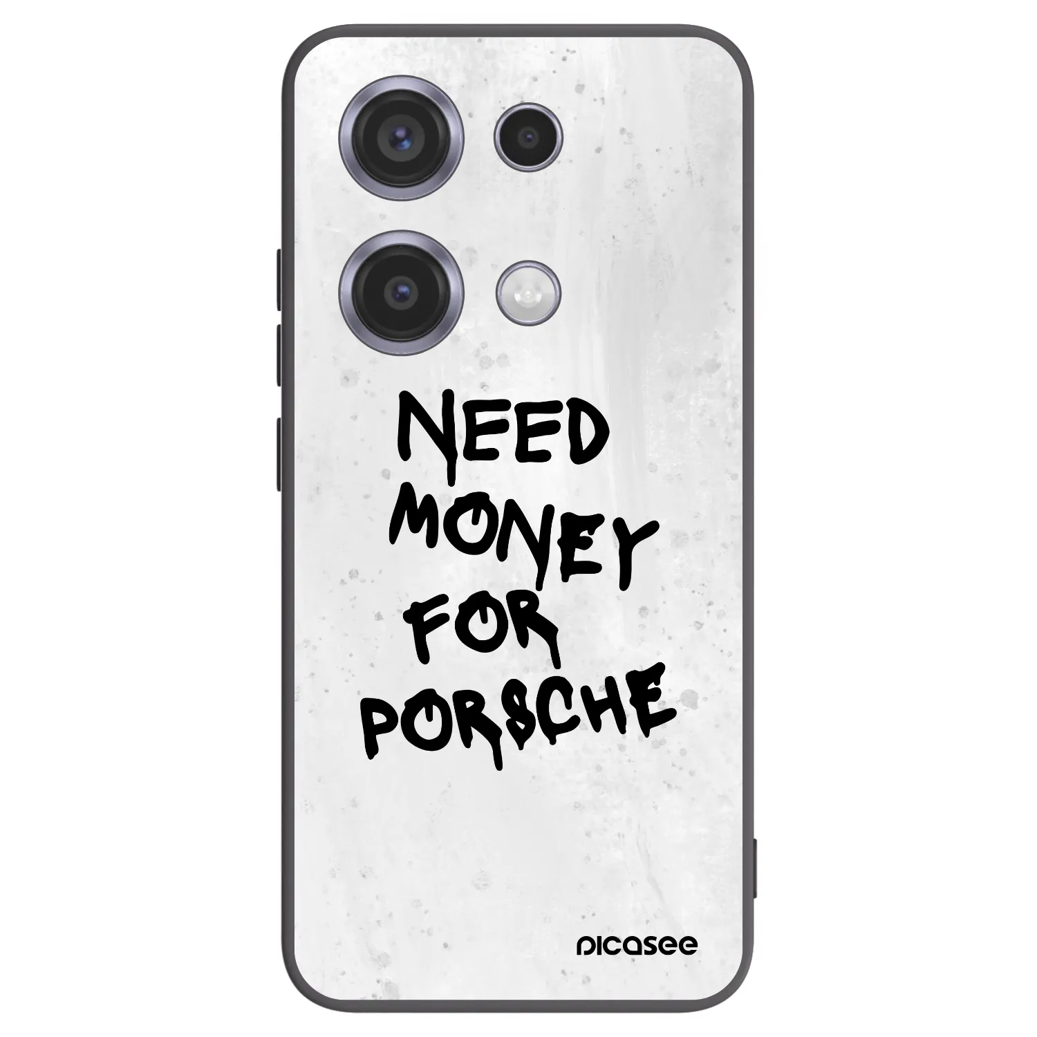 Picasee silikonowe czarne etui na Xiaomi Redmi Note 14S - White Dollar
