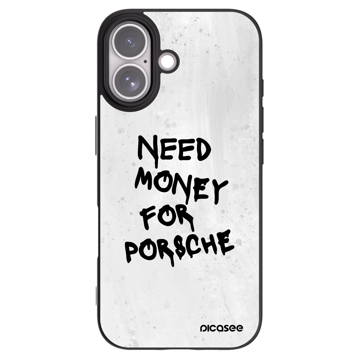 Picasee silikonowe czarne etui na Apple iPhone 17 - White Dollar