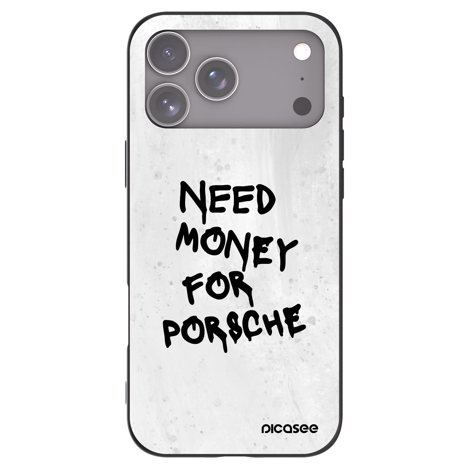 Picasee silikonowe czarne etui na Apple iPhone 17 Pro Max - White Dollar