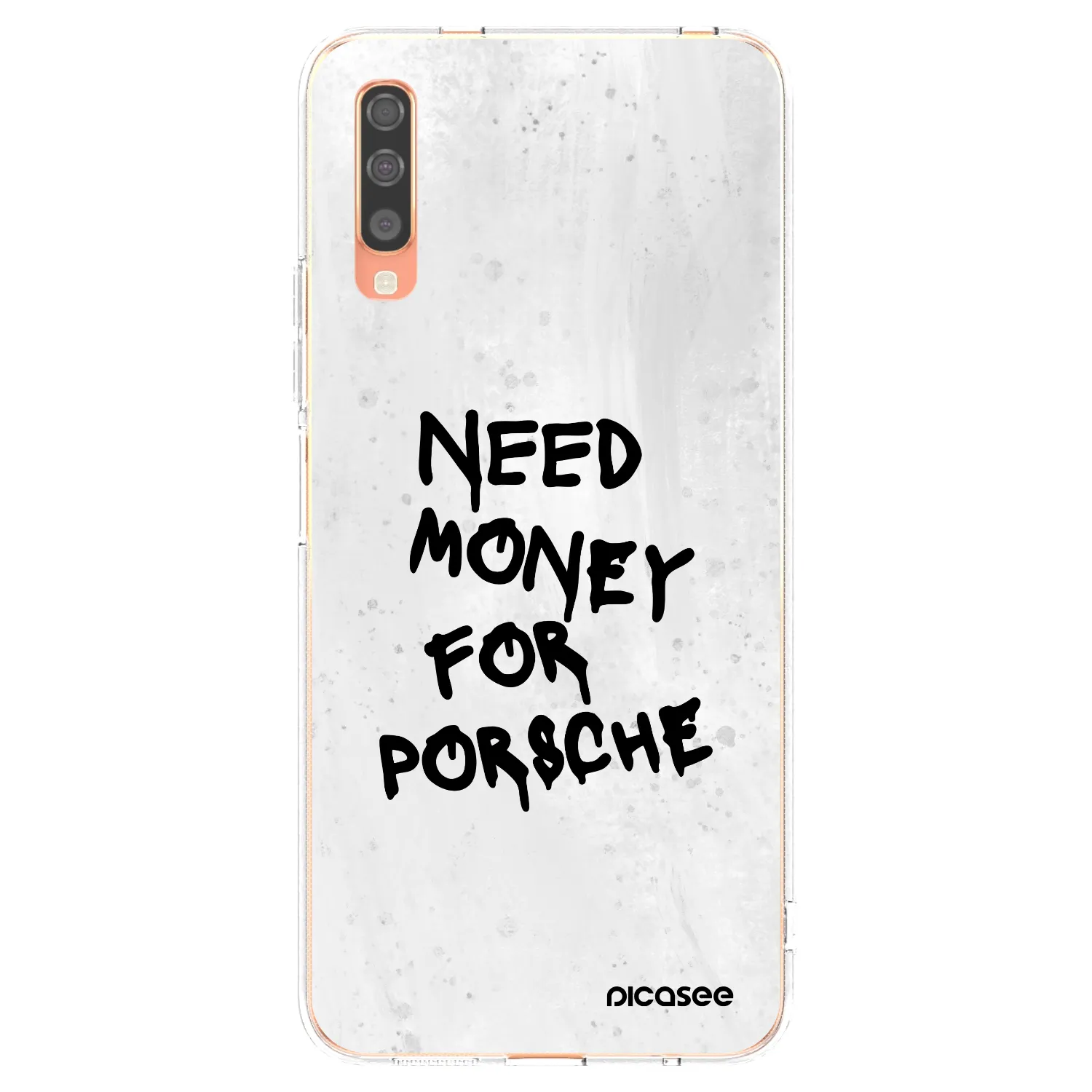 Picasee silikonowe przeźroczyste etui na Samsung Galaxy A70 A705F - White Dollar