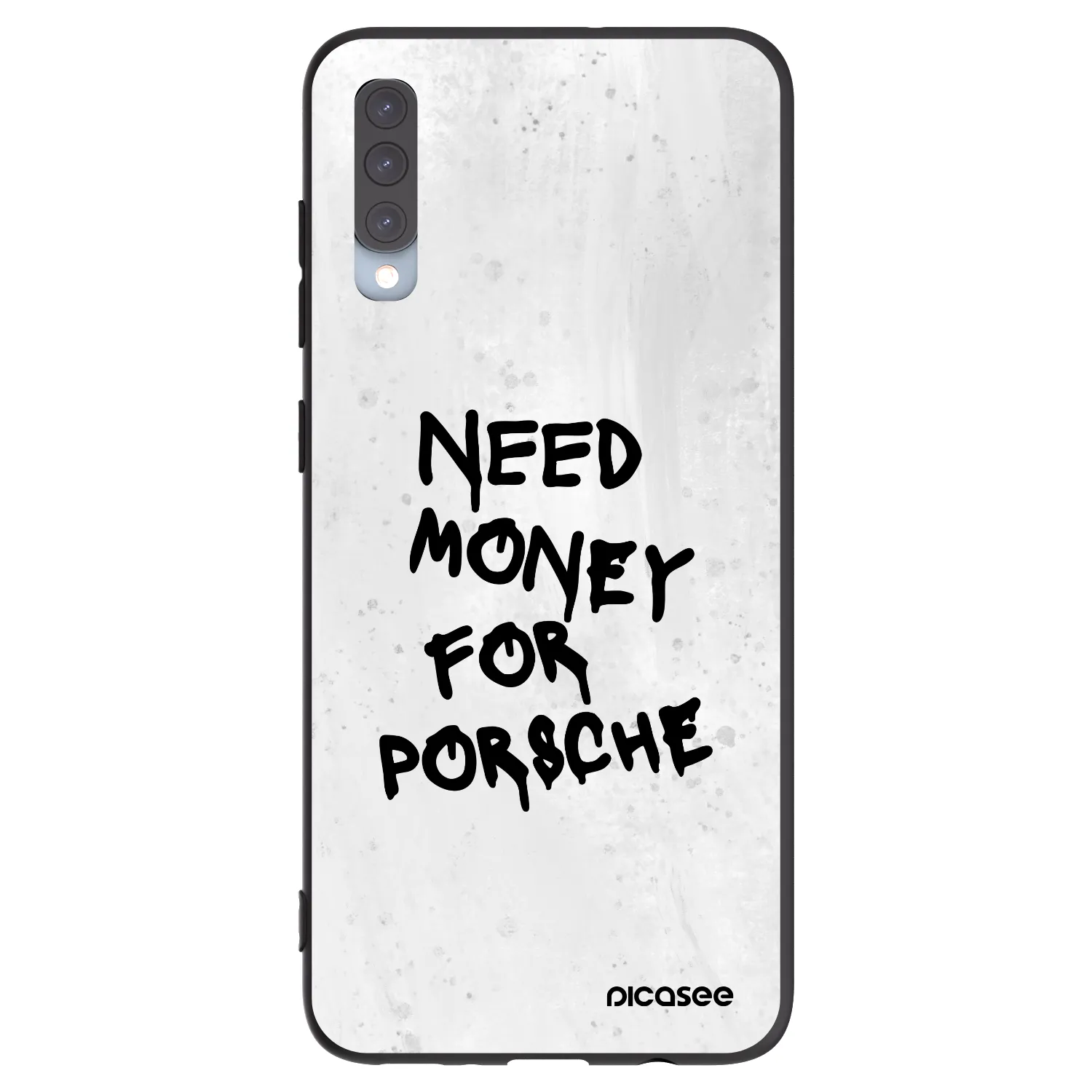 Picasee silikonowe czarne etui na Samsung Galaxy A70 A705F - White Dollar
