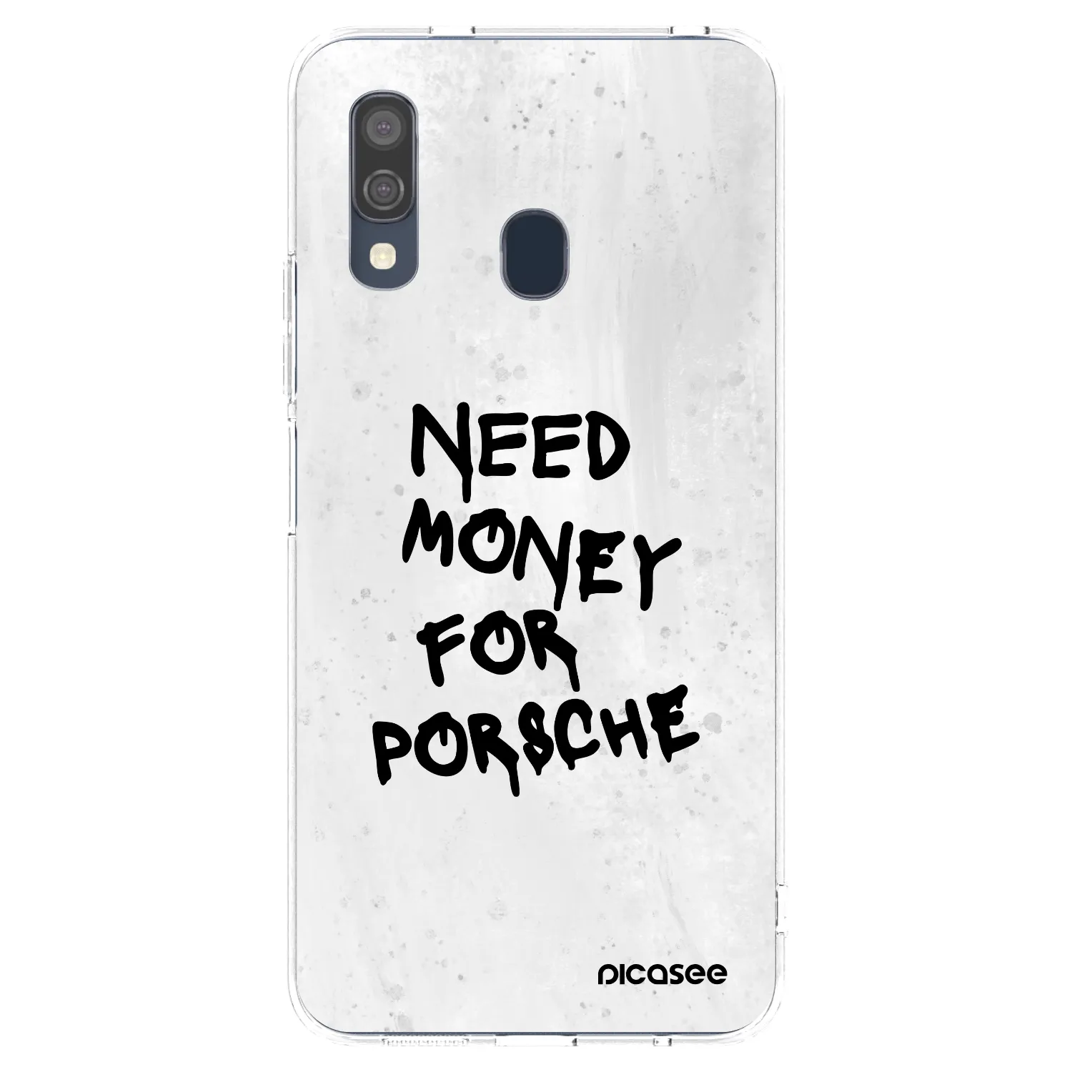Picasee silikonowe przeźroczyste etui na Samsung Galaxy A40 A405F - White Dollar