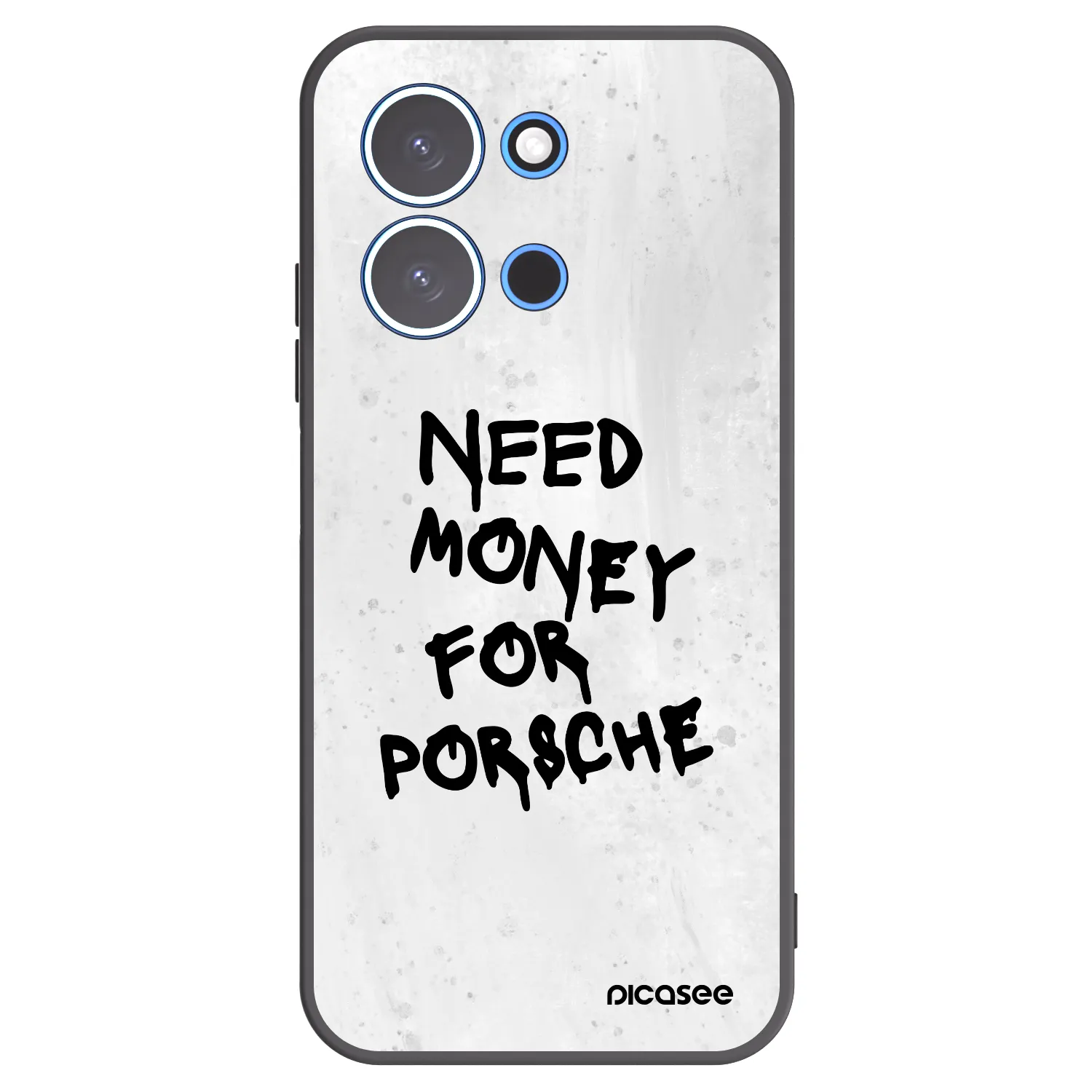 Picasee silikonowe czarne etui na Xiaomi Redmi 15C 4G - White Dollar