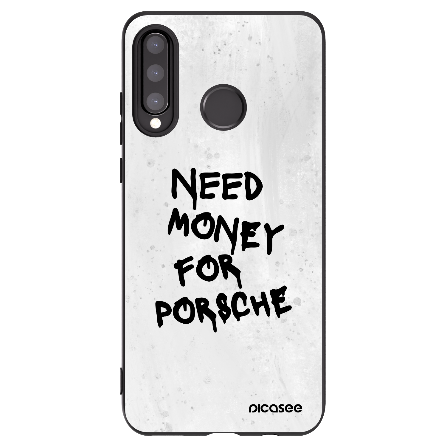 Picasee silikonowe czarne etui na Huawei P30 Lite - White Dollar